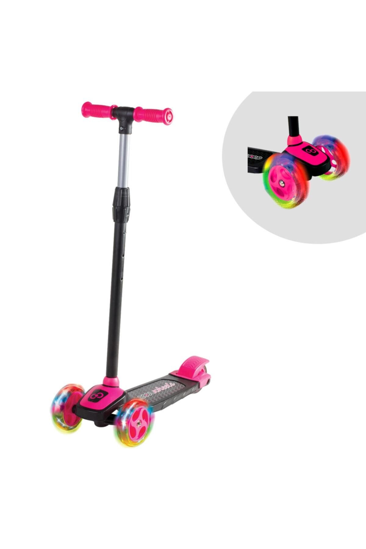 Mhm Collections Fr- Twist Işıklı Scooter Pembe Çocuk Scooterı