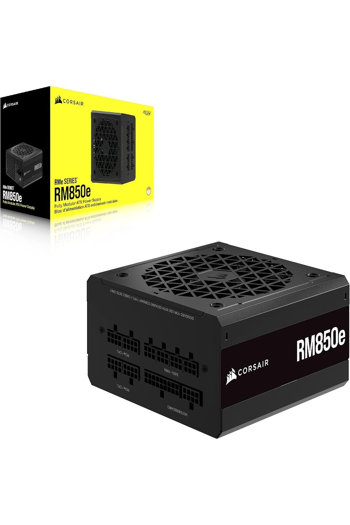 Corsair-Full Modular PSU RM850e (2023) by Corsair - Low-Noise ATX 3.0 PCIe 5.0 9