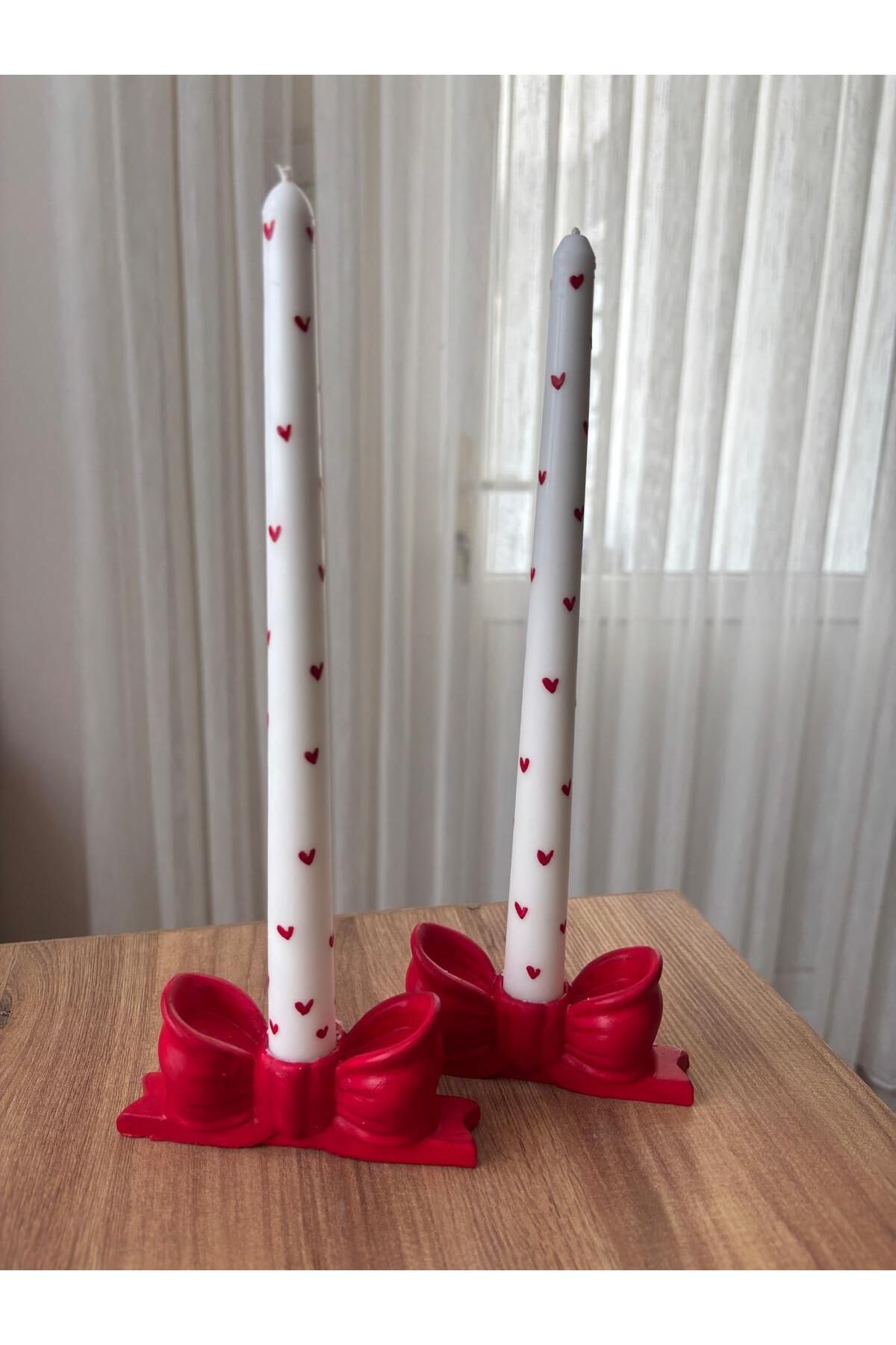 flame candle PİNTEREST KIRMIZI FİYONK ŞAMDAN SETİ , KALPLİ ŞAMDAN SOYA MUMU , AMBER KOKULU