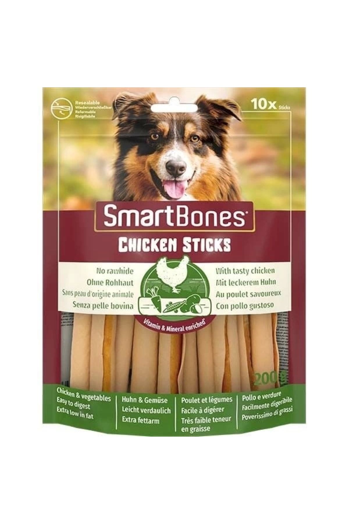 YNT İthalat Smart Bones Tavuklu Stick Köpek Ödül Maması 10 Adet 200 Gr