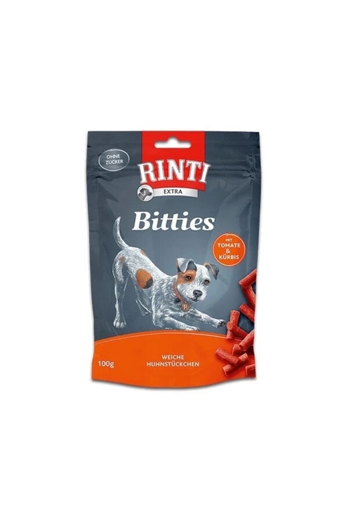 YNT İthalat Rinti Bitties Tavuk ve Domatesli Köpek Ödül Maması 100 Gr