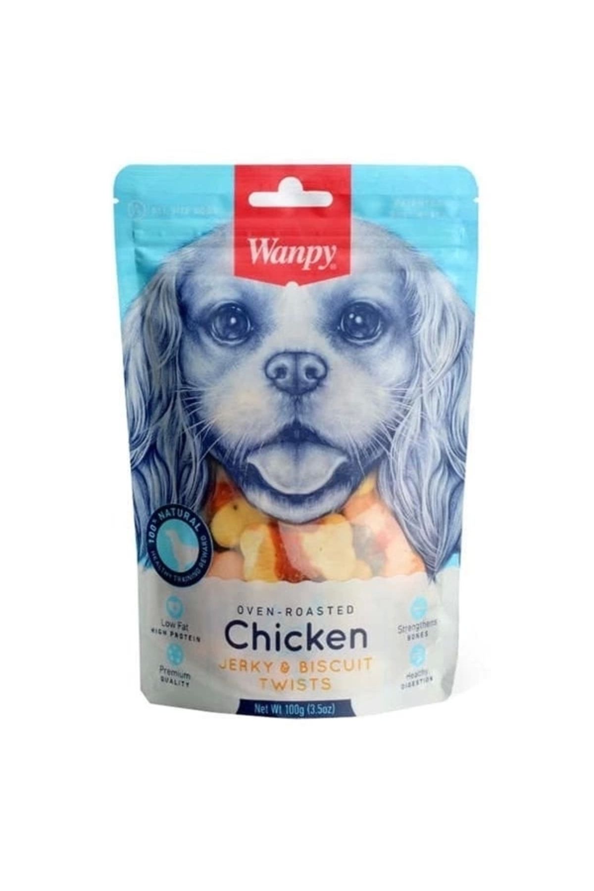 YNT İthalat Wanpy Bisküvi Üzeri Tavuk Sargılı Köpek Ödül Maması 100 Gr