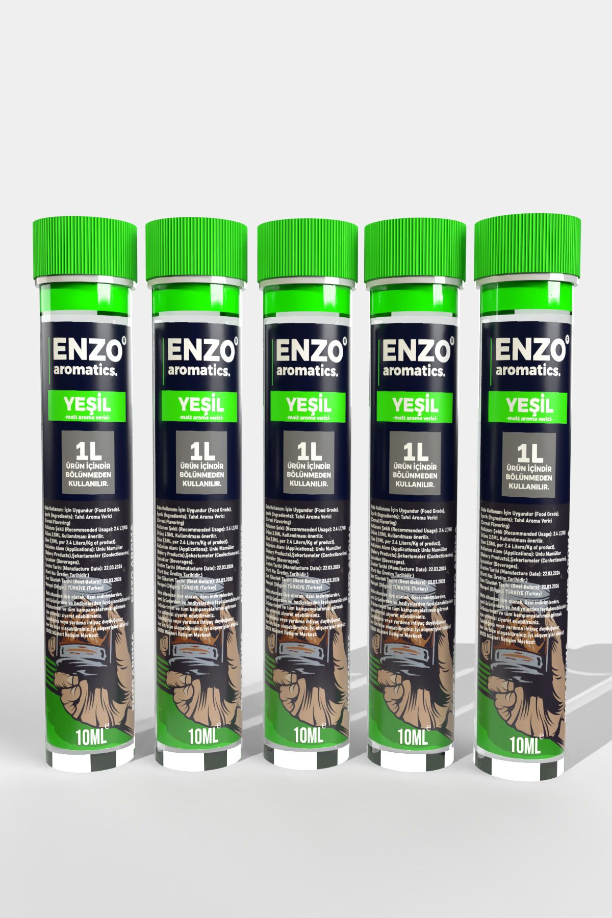 ENZO Yeşil Malt Aroması Hazır Karışımı 10ml X 5 Adet