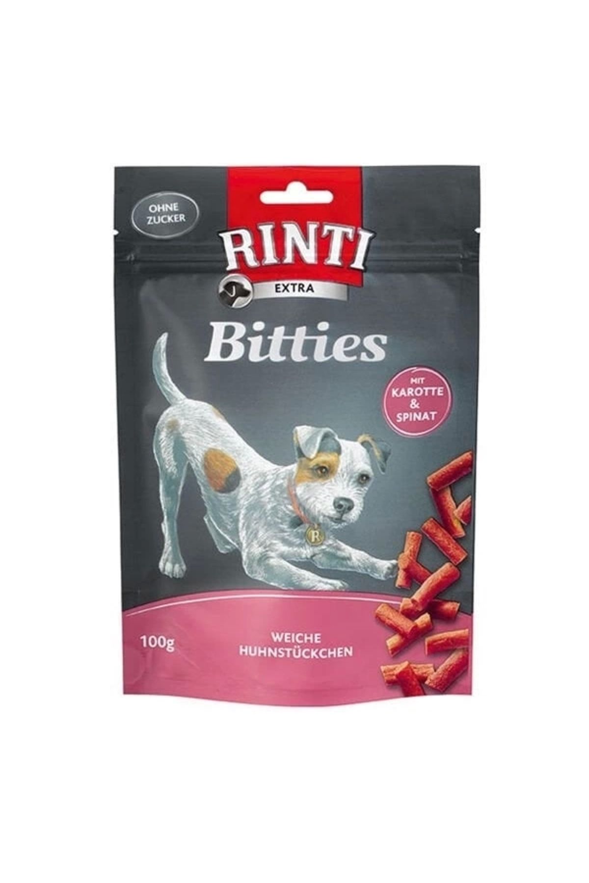 YNT İthalat Rinti Extra Bitties Havuç ve Ispanaklı Köpek Ödül Maması 100 Gr