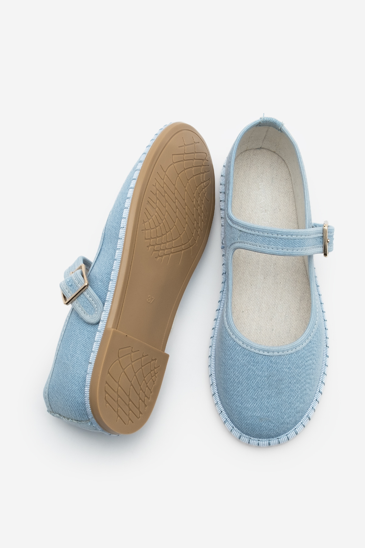 Marjin-Blugi Mirces Blue Denim pentru femei cu bretele din in 8