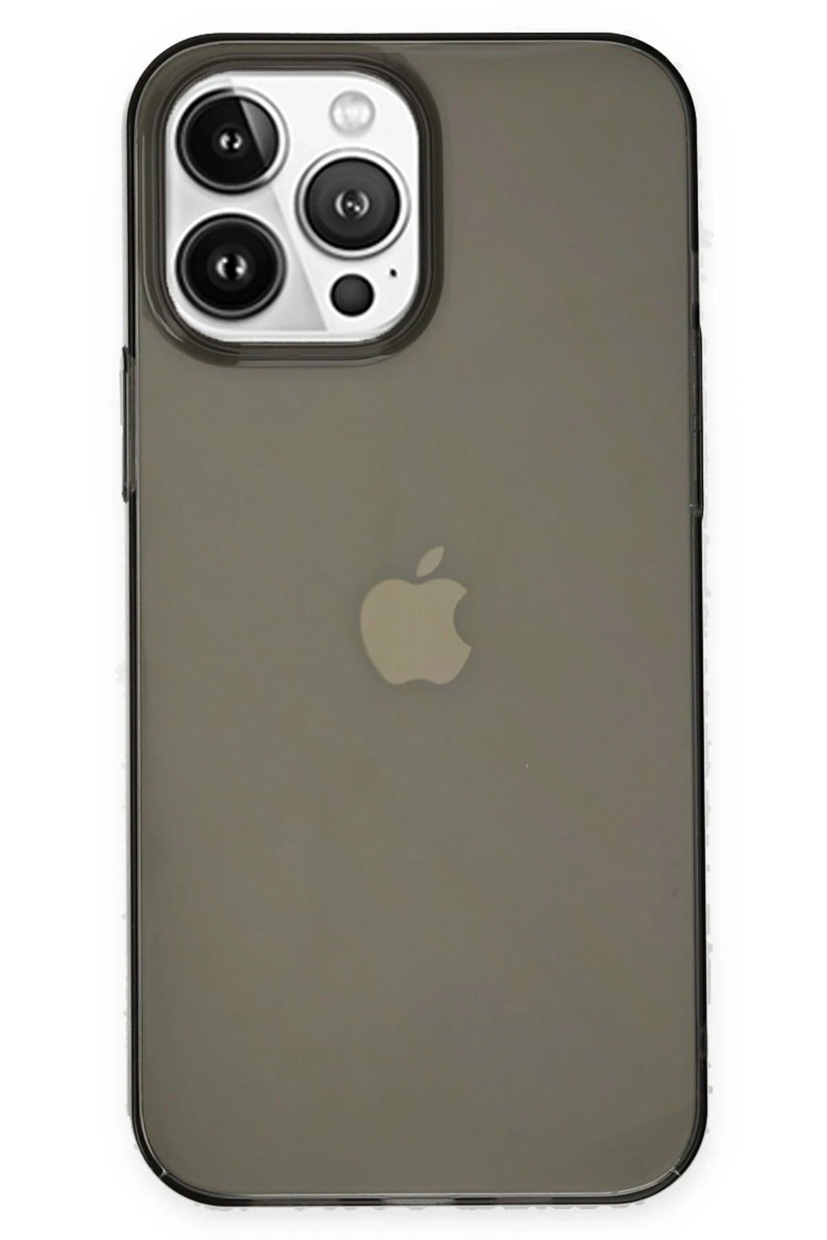 NewFace iPhone 14 Pro Kılıf Pc Sert Şeffaf Kapak - Siyah NRMSA