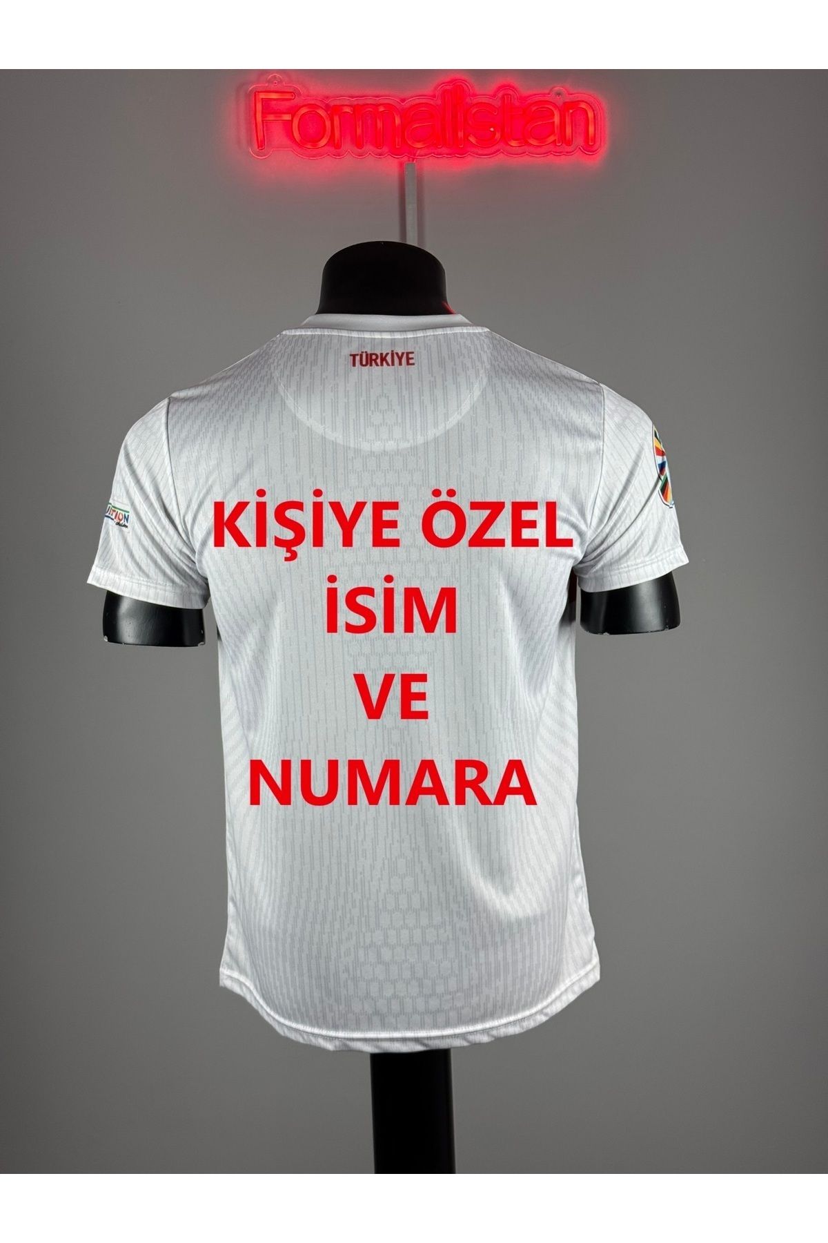 Quaxram ,Kişiye Özel Baskılı Türkiye Euro 2024 Futbol Forması - Beyaz3