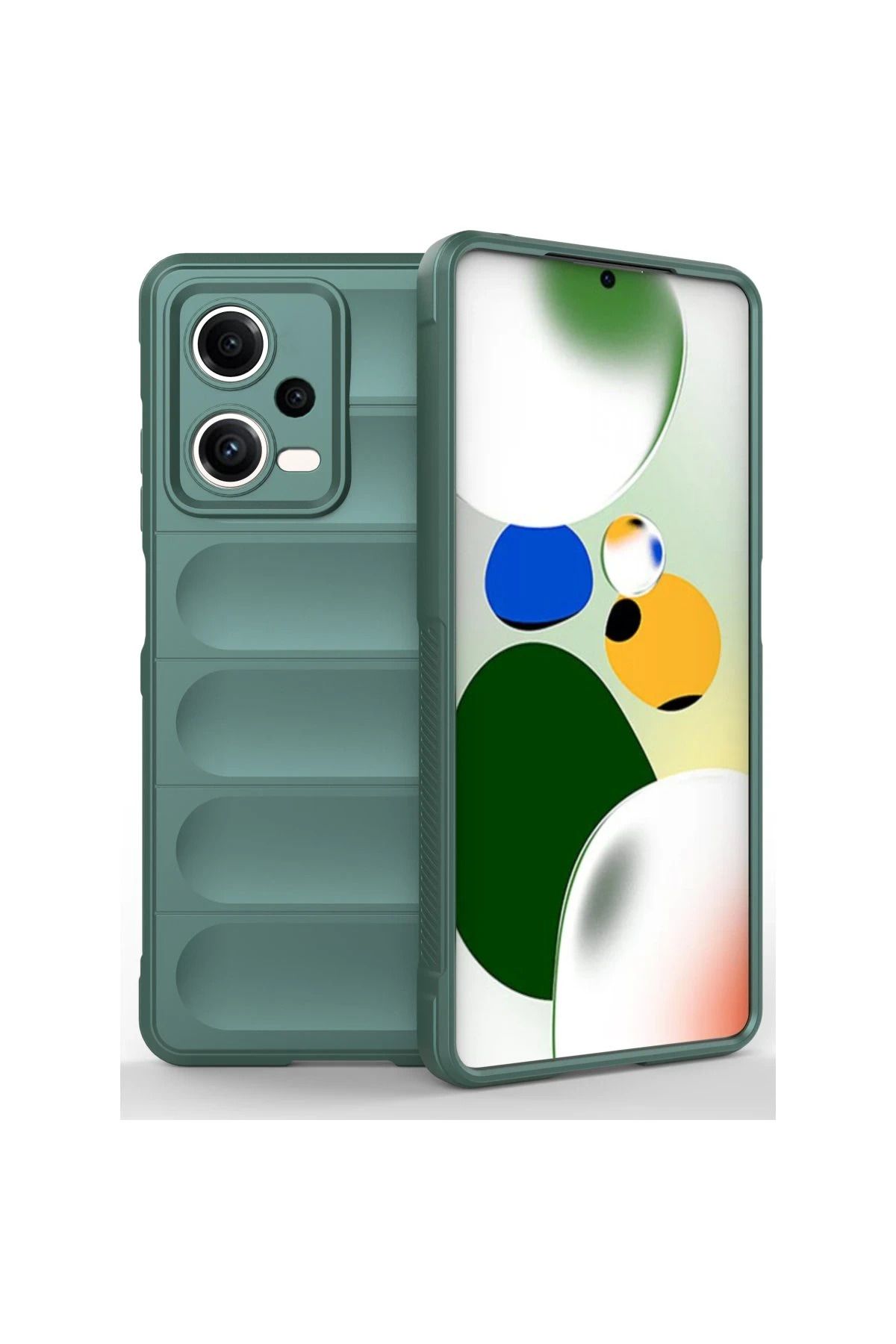 NewFace Xiaomi Poco X5 5G Kılıf Optimum Silikon - Koyu Yeşil HNZRN