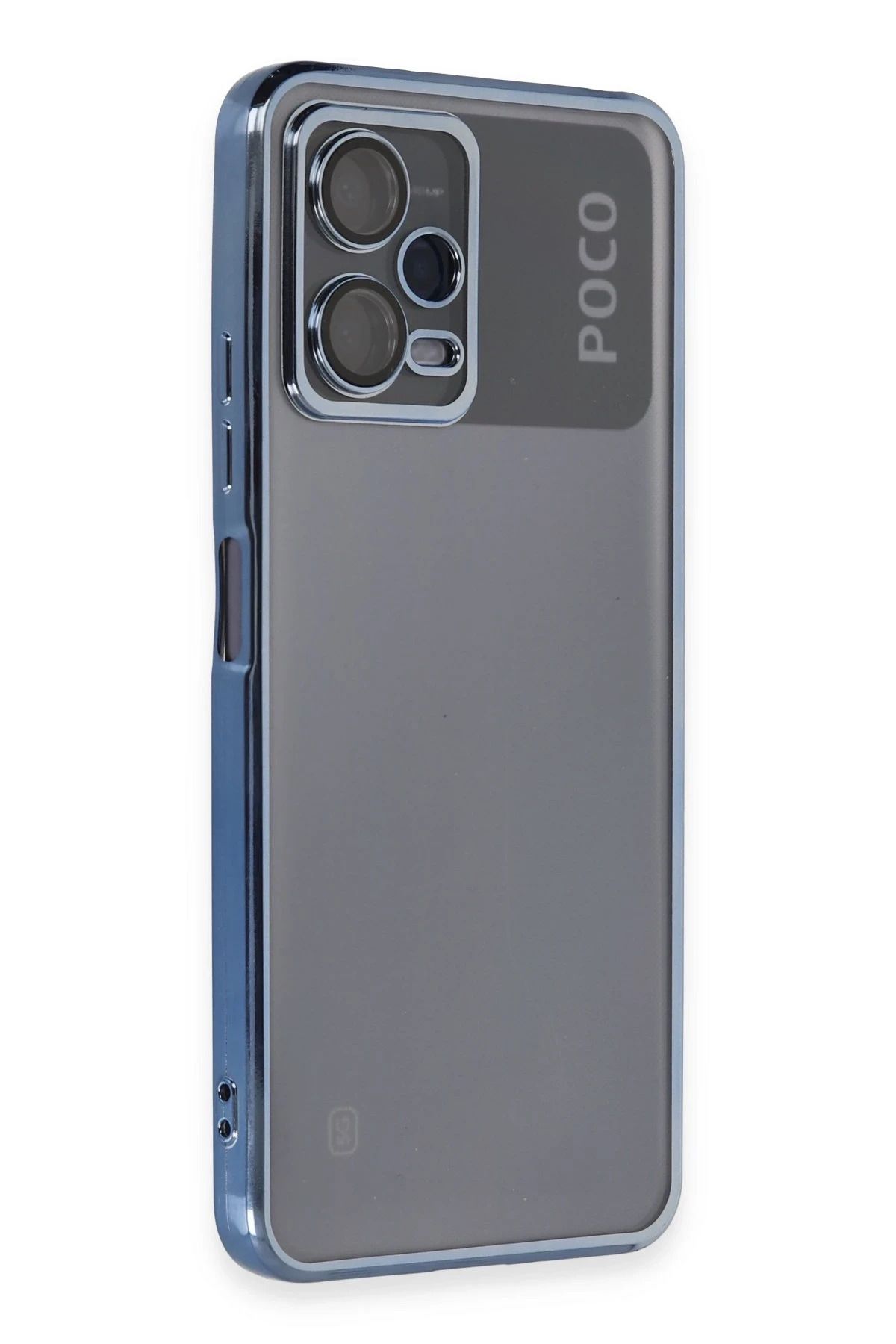 NewFace Xiaomi Poco X5 5G Kılıf Lensli Silikon - Açık Mavi BSTMY