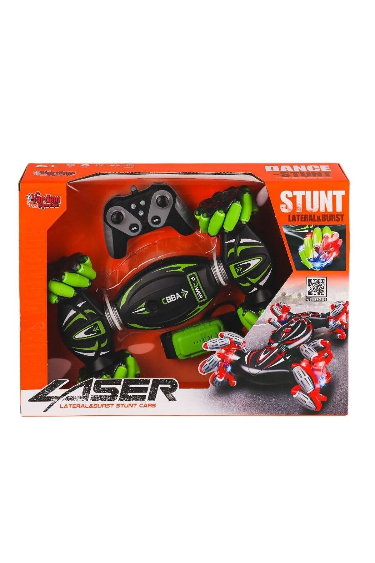 Daily Bazaar RQ3034-1 Kumandalı Bilekten Kontrol Işıklı Müzikli Stunt Araba