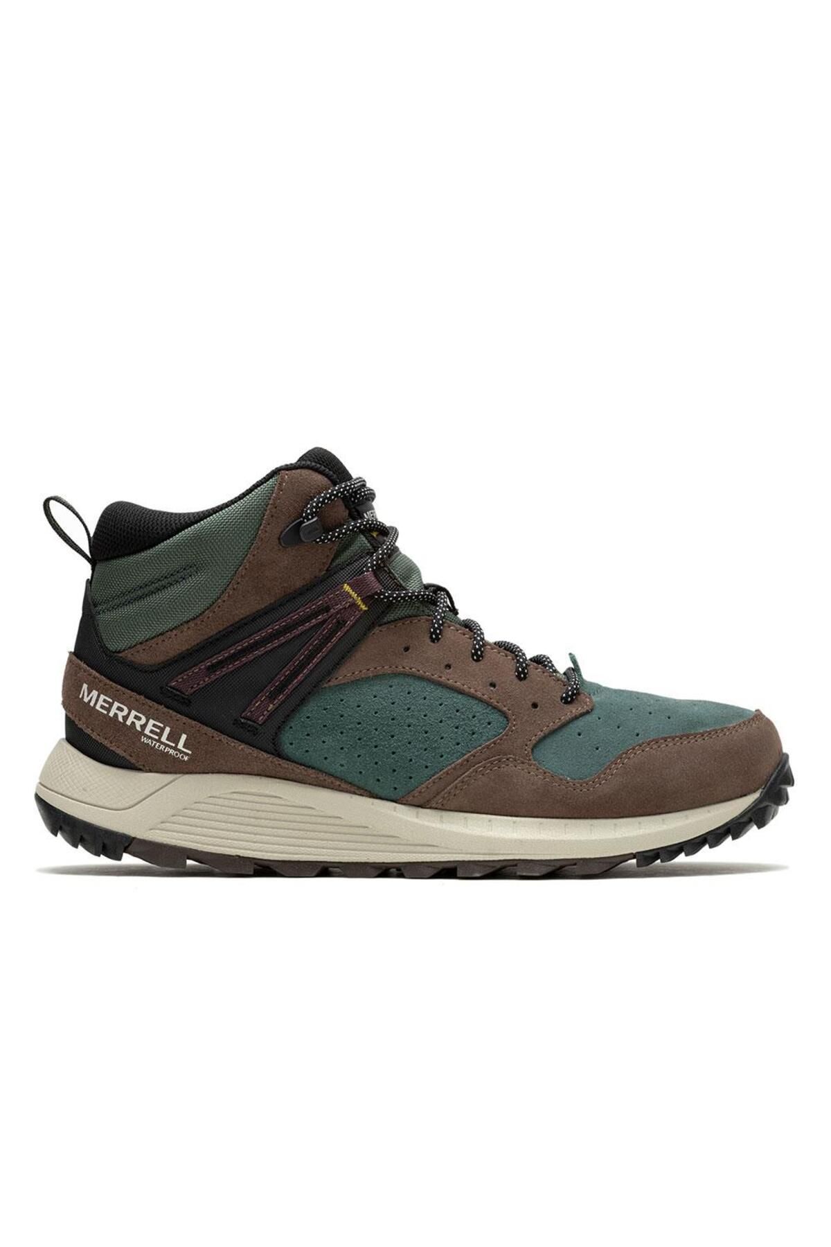 Merrell Wildwood Mid Leather Wp Erkek Yeşil Outdoor Ayakkabı J068031-fot