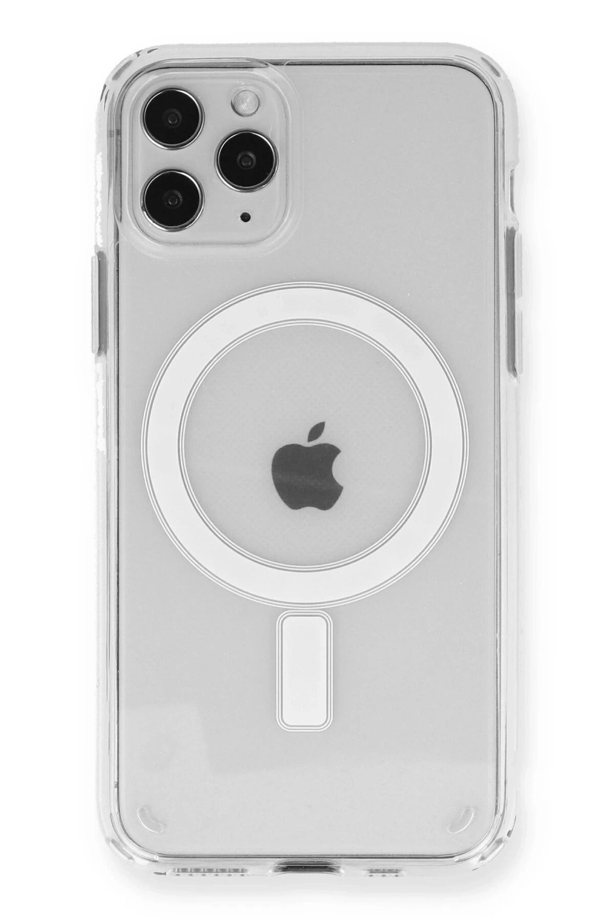 NewFace İphone 11 Pro Kılıf Magneticsafe Şeffaf Silikon - Şeffaf Hnzrn