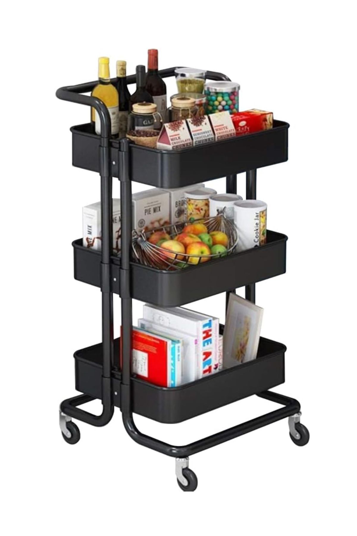 DRAMA HOME-Multi-purpose storage cart with wheels 85*42*36cm Modern design for perfect organization 1