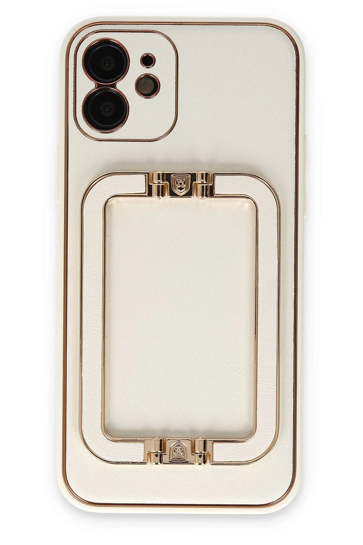 NewFace iPhone 12 Kılıf Coco Elit Kapak - Beyaz BSTMY