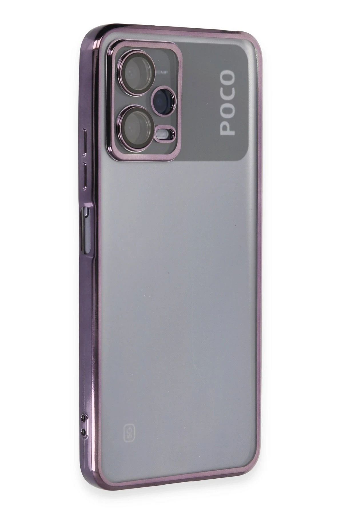 NewFace Xiaomi Poco X5 5G Kılıf Lensli Silikon - Mor INSLM