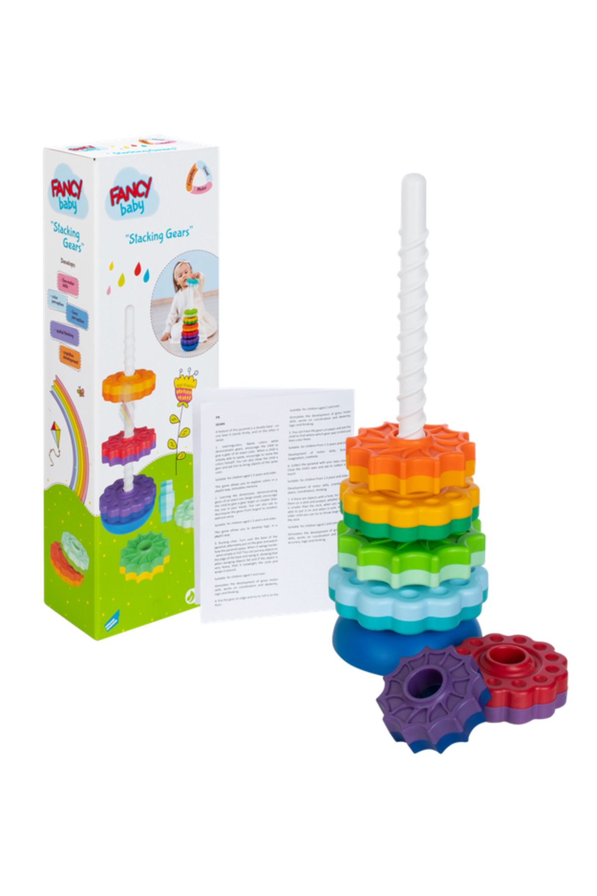FANCY BABY Jucărie Pentru Bebeluși Fancy Baby Build Pyramid, 41 Cm - Mărime unică