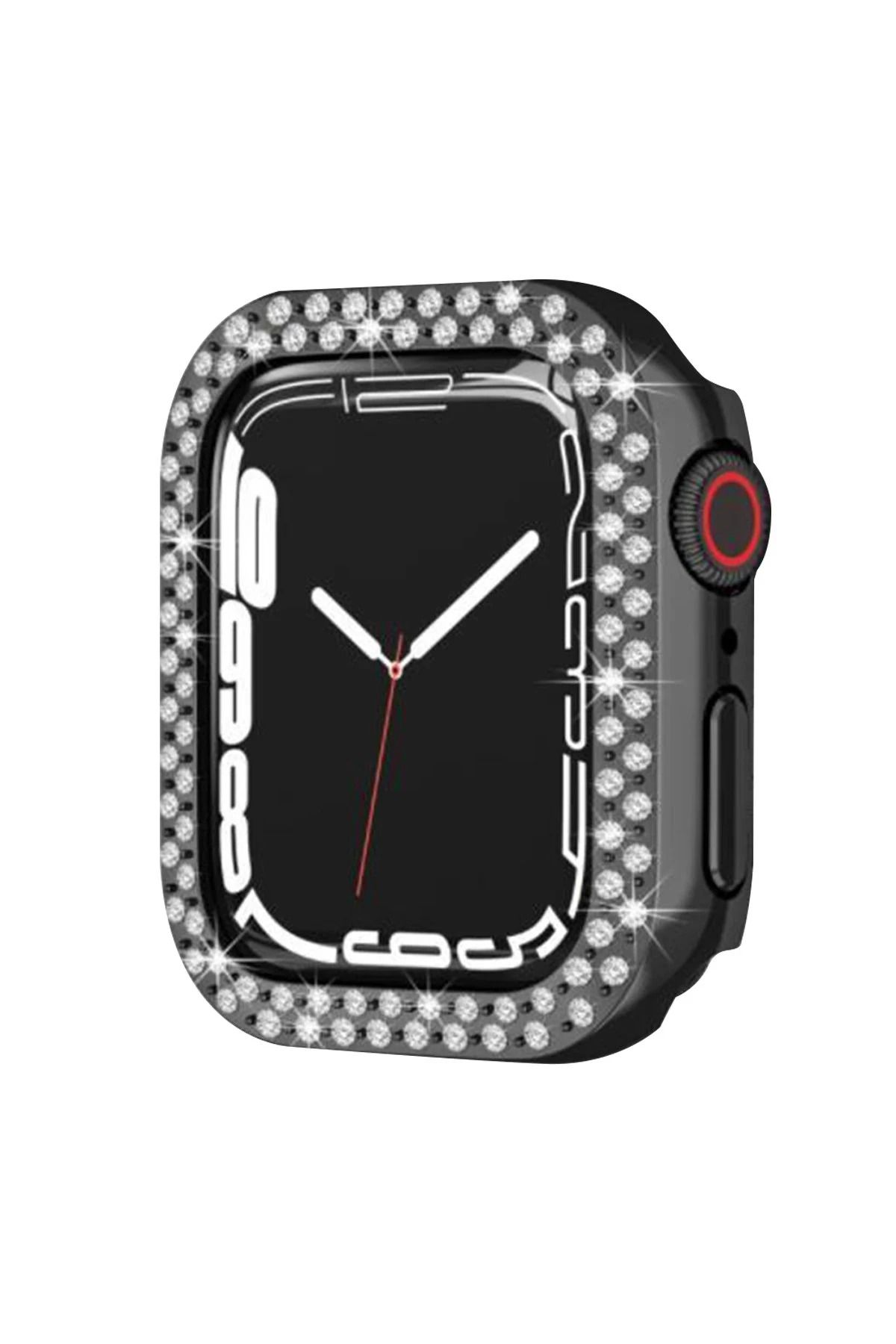 NewFace Apple Watch 42mm Taşlı Kasa - Siyah INSLM