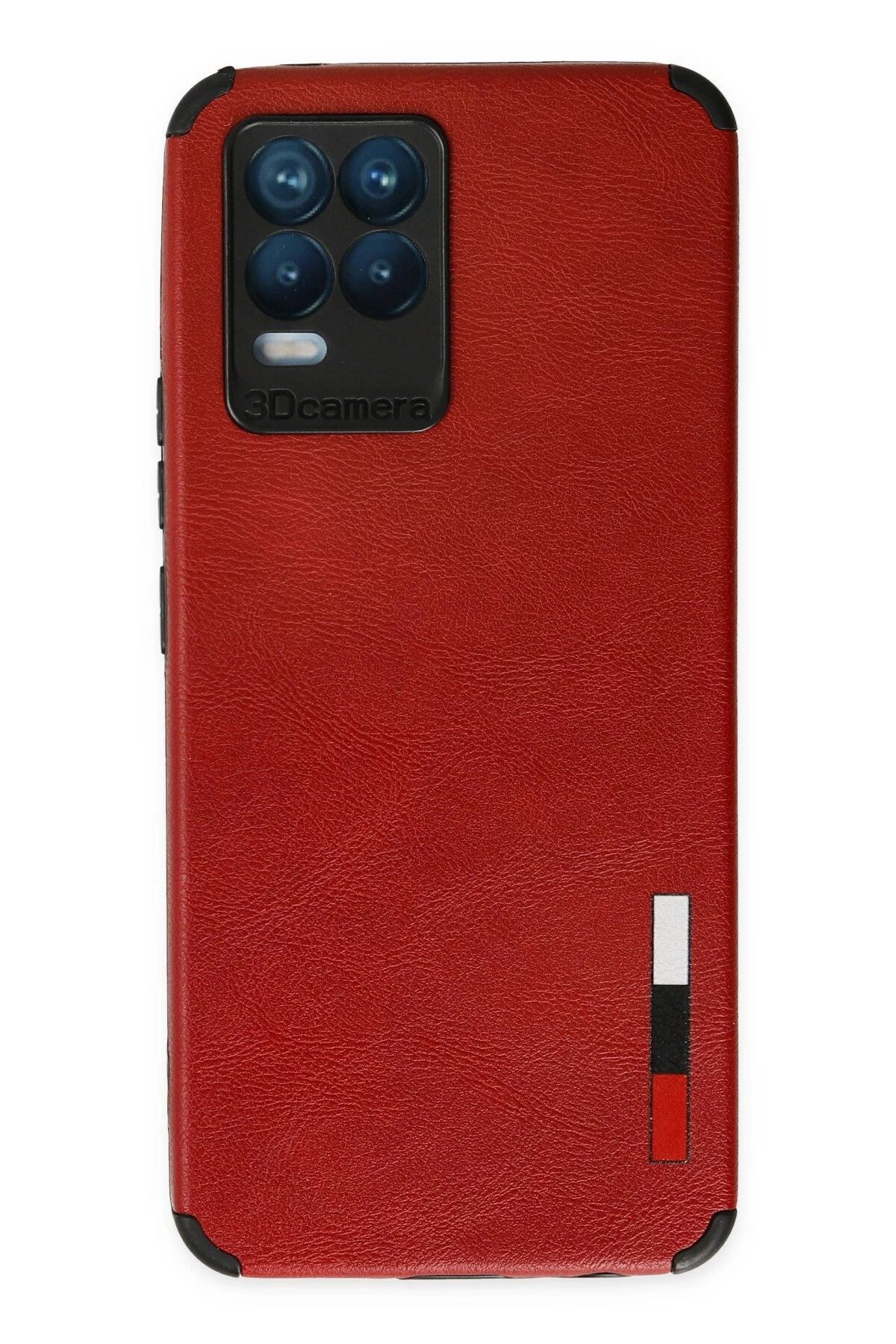 NewFace Realme 8 Kılıf Loop Deri Silikon - Kırmızı DPMAH