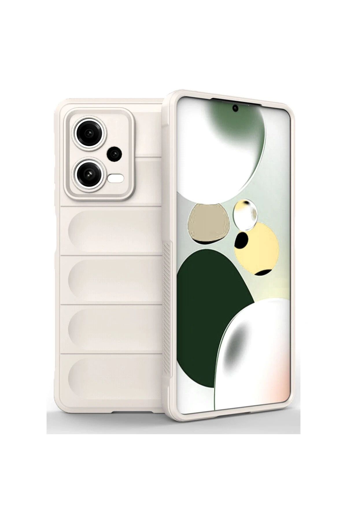 NewFace Xiaomi Poco X5 5G Kılıf Optimum Silikon - Krem BSTMY