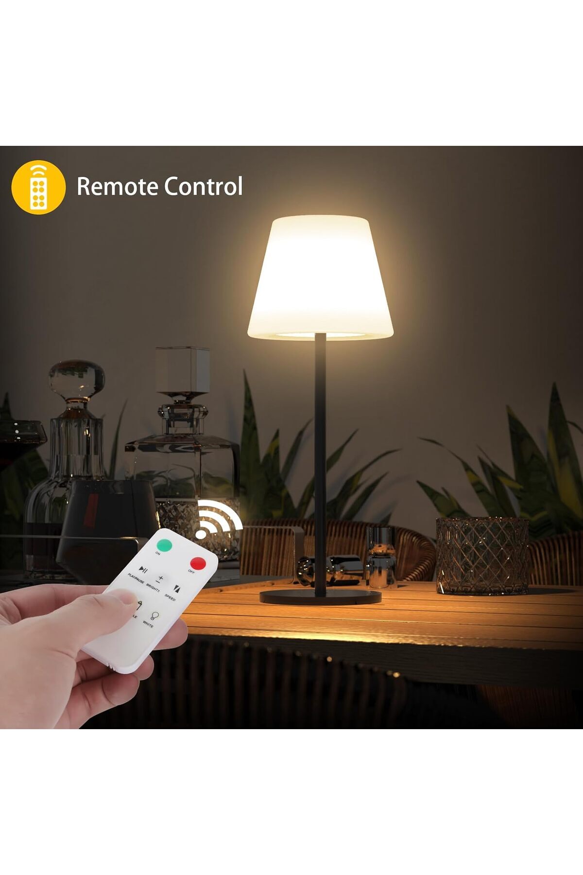 CLASSLIGHTS-Lampă de masă solară RGBW cu telecomandă - Iluminat exterior cu 2 opțiuni de înălțime 8