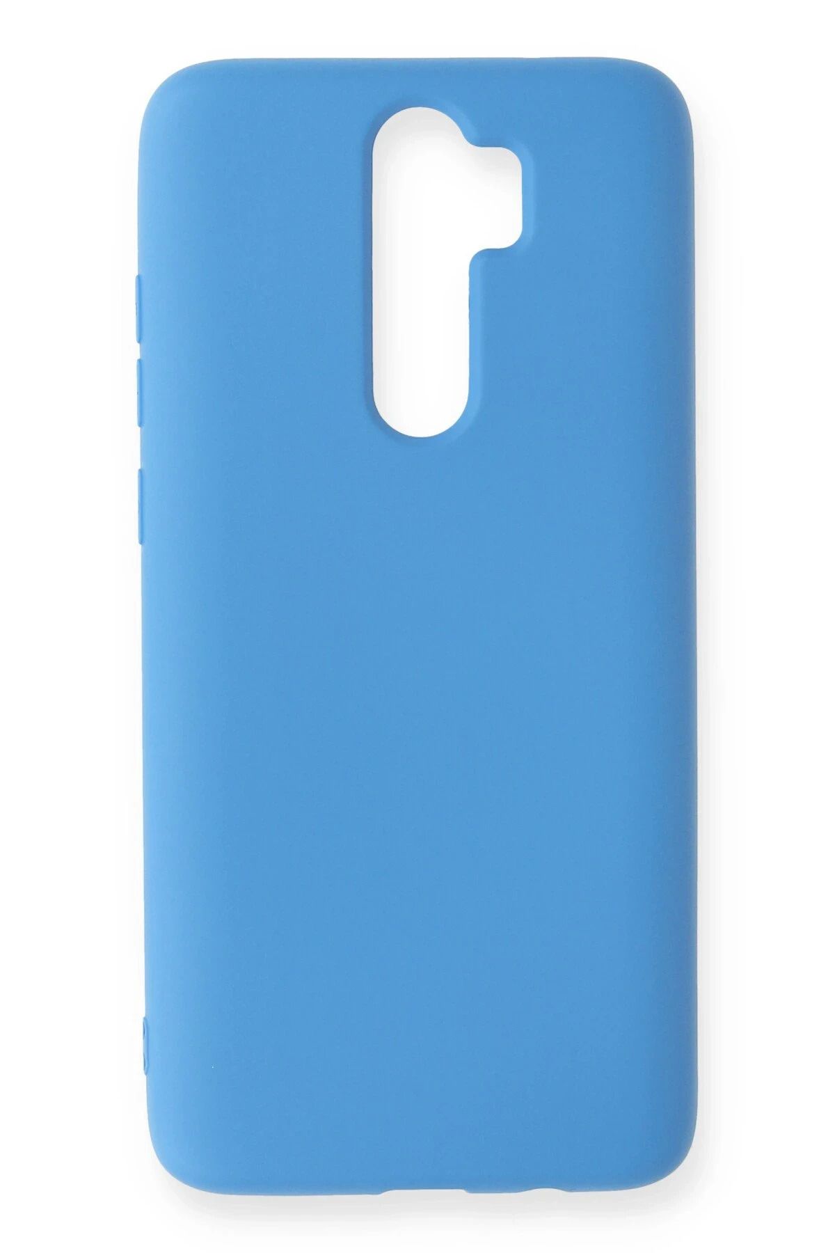 NewFace Xiaomi Redmi Note 8 Pro Uyumlu Kılıf Nano içi Kadife Silikon - Mavi HNZRN