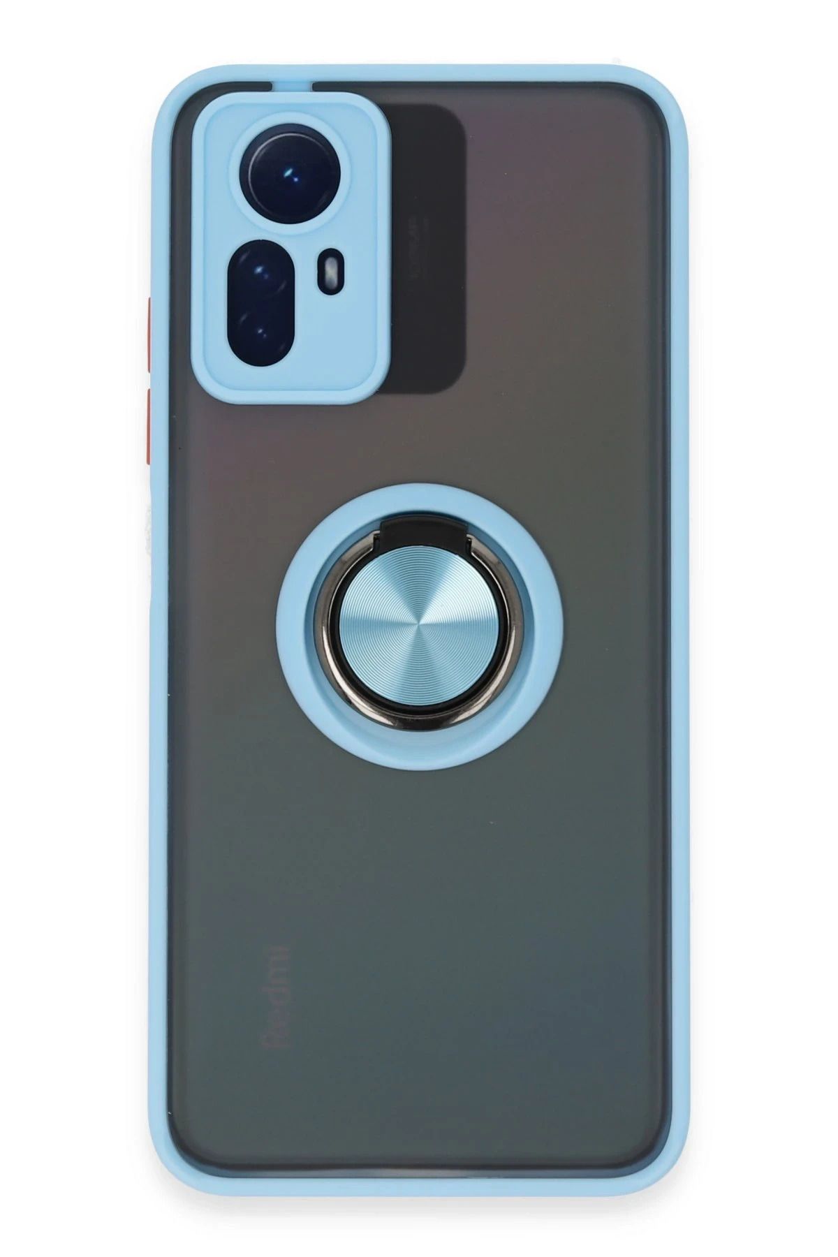 NewFace Xiaomi Redmi Note 12S Kılıf Montreal Yüzüklü Silikon Kapak - Buz Mavi NRMSA