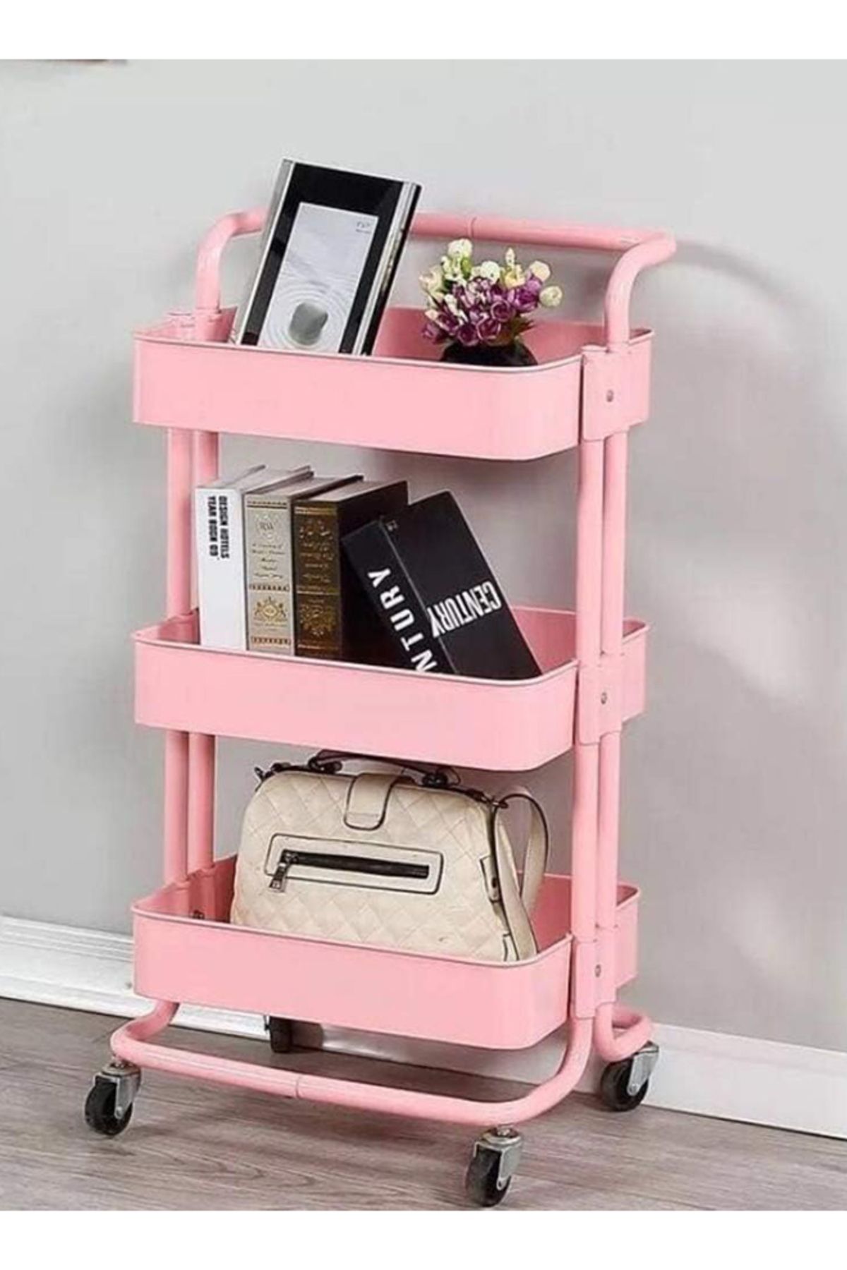 DRAMA HOME-Multi-purpose storage cart with wheels 85*42*36cm Modern design for perfect organization 1