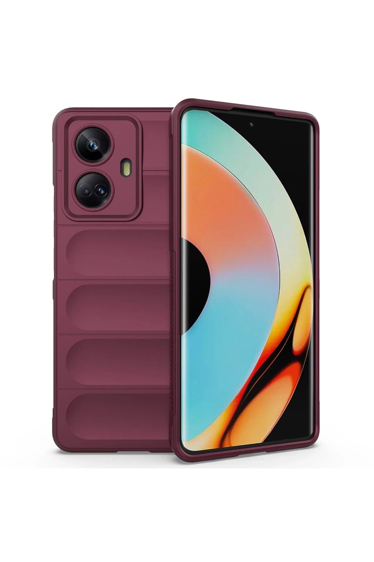 NewFace Realme 10 Pro 5G Kılıf Optimum Silikon - Bordo HNZRN