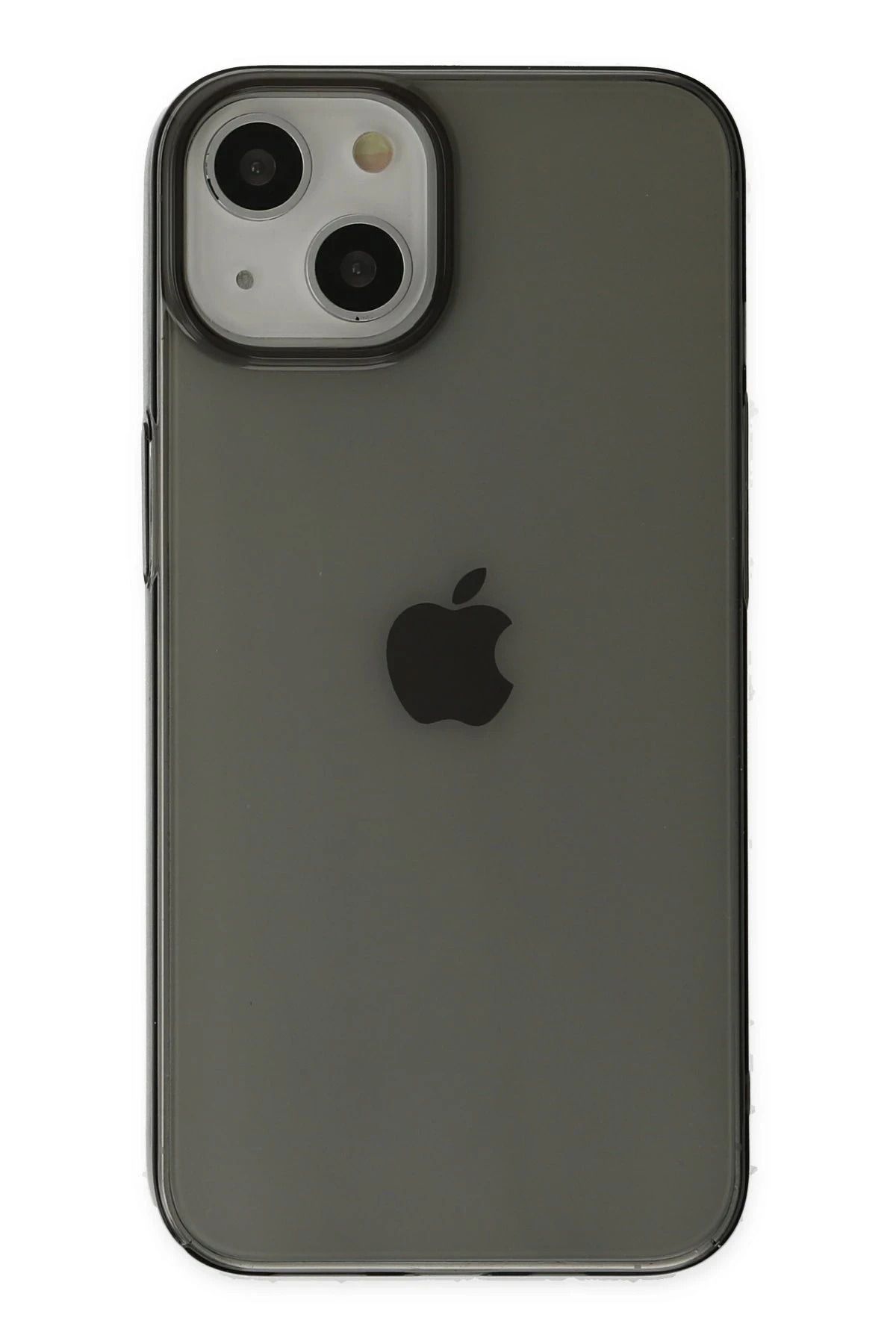 NewFace iPhone 14 Plus Kılıf Pc Sert Şeffaf Kapak - Siyah NRMSA