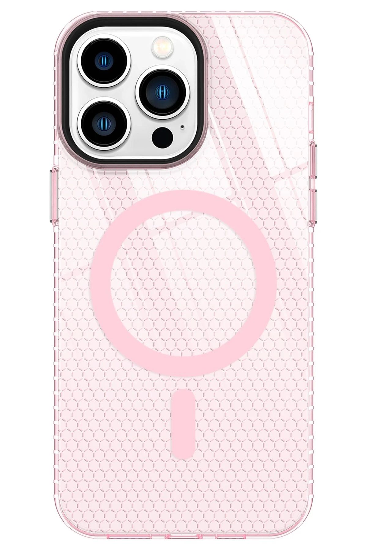 NewFace iPhone 14 Pro Kılıf Beta Magneticsafe Silikon - Pembe JOJUA