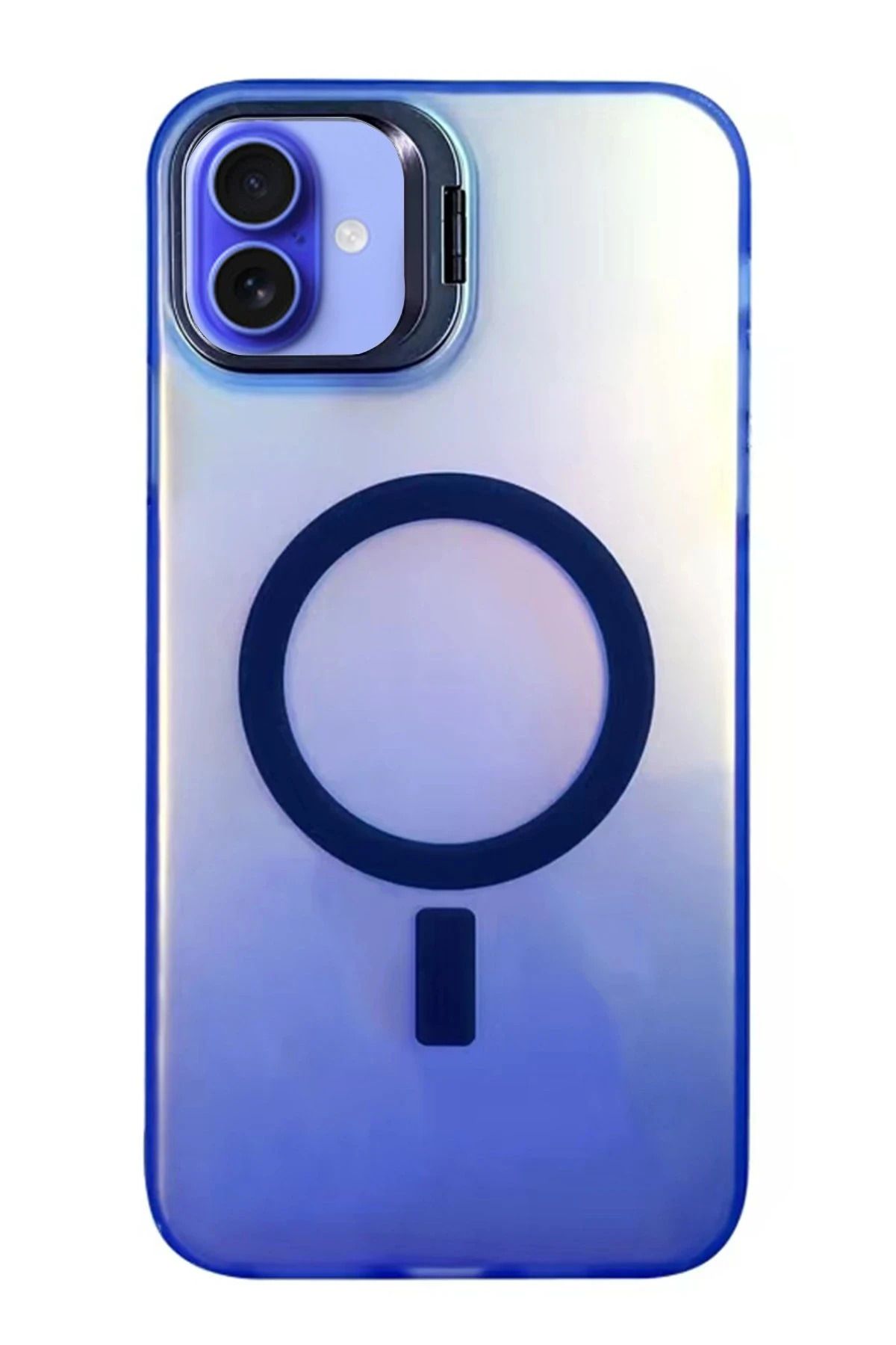 NewFace iPhone 16 Plus Kılıf Primera Magsafe Standlı Kapak - Lacivert HNZRN