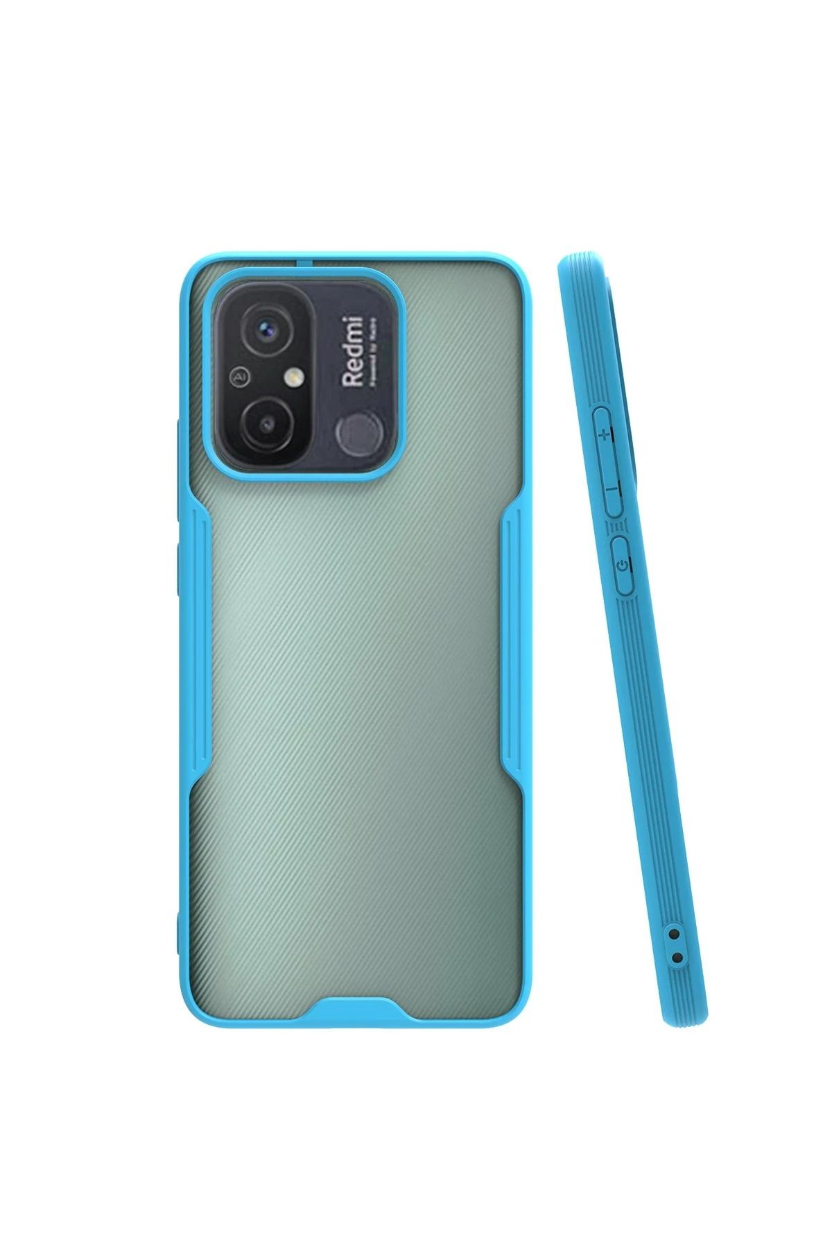 NewFace Xiaomi Redmi 12C Kılıf Platin Silikon - Mavi JOJUA