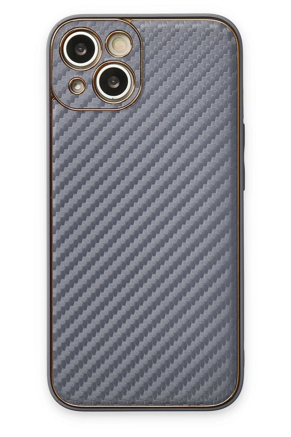 NewFace iPhone 13 Kılıf Coco Karbon Silikon - Gri HNZRN