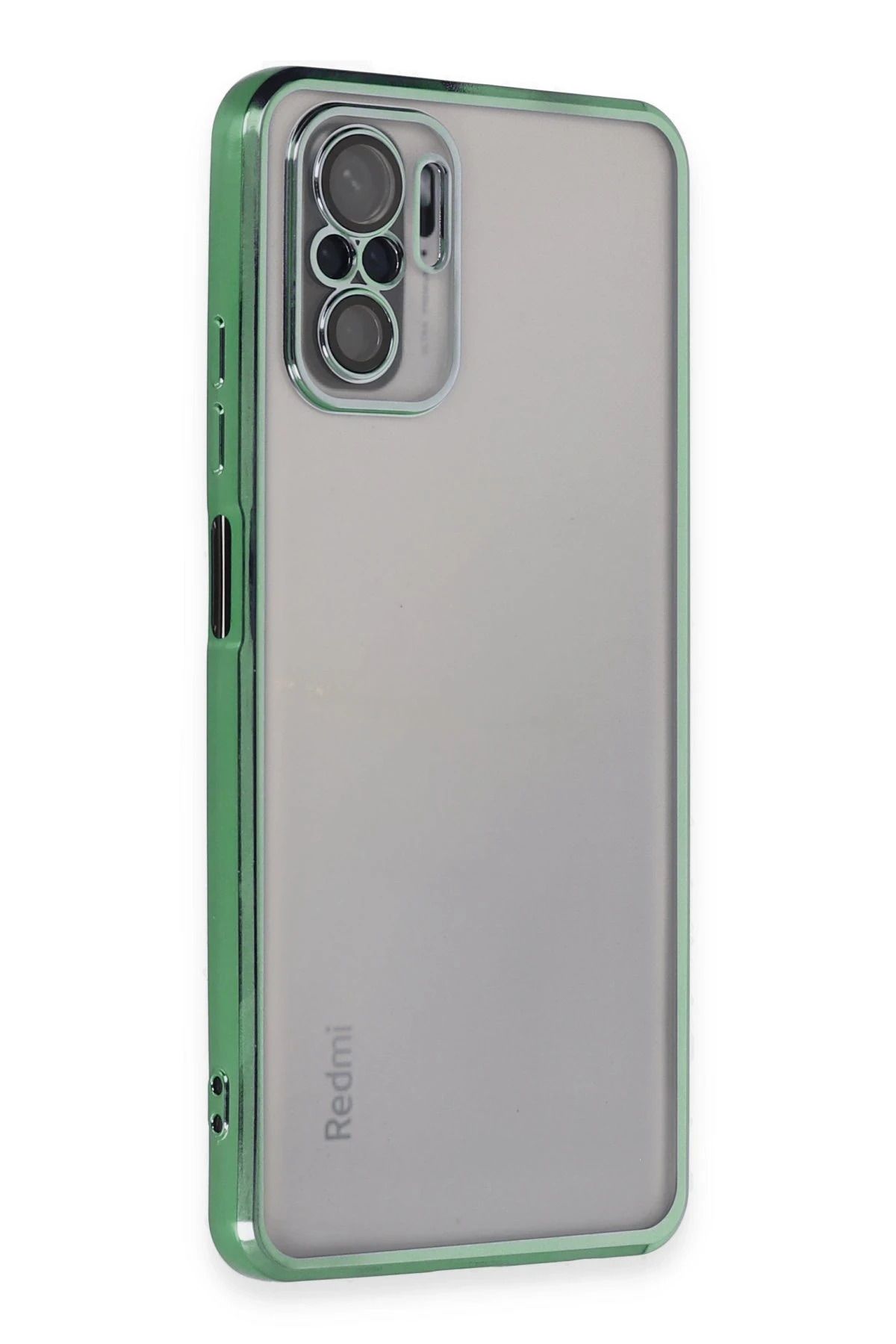 NewFace Xiaomi Redmi Note 10 Kılıf Lensli Silikon - Yeşil NRMSA