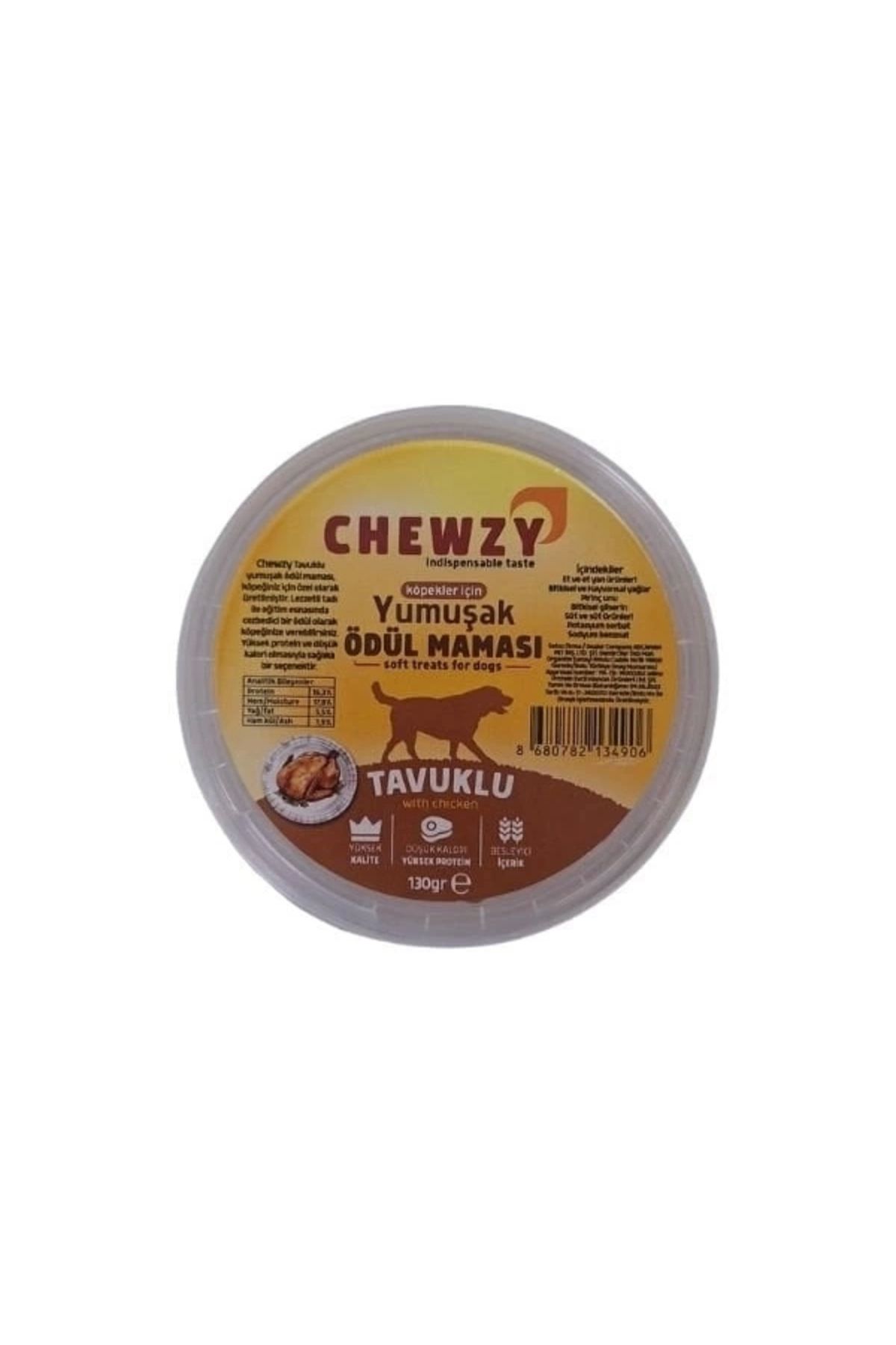 YNT İthalat Chewzy Tavuklu Yumuşak Köpek Ödül Maması 130 Gr