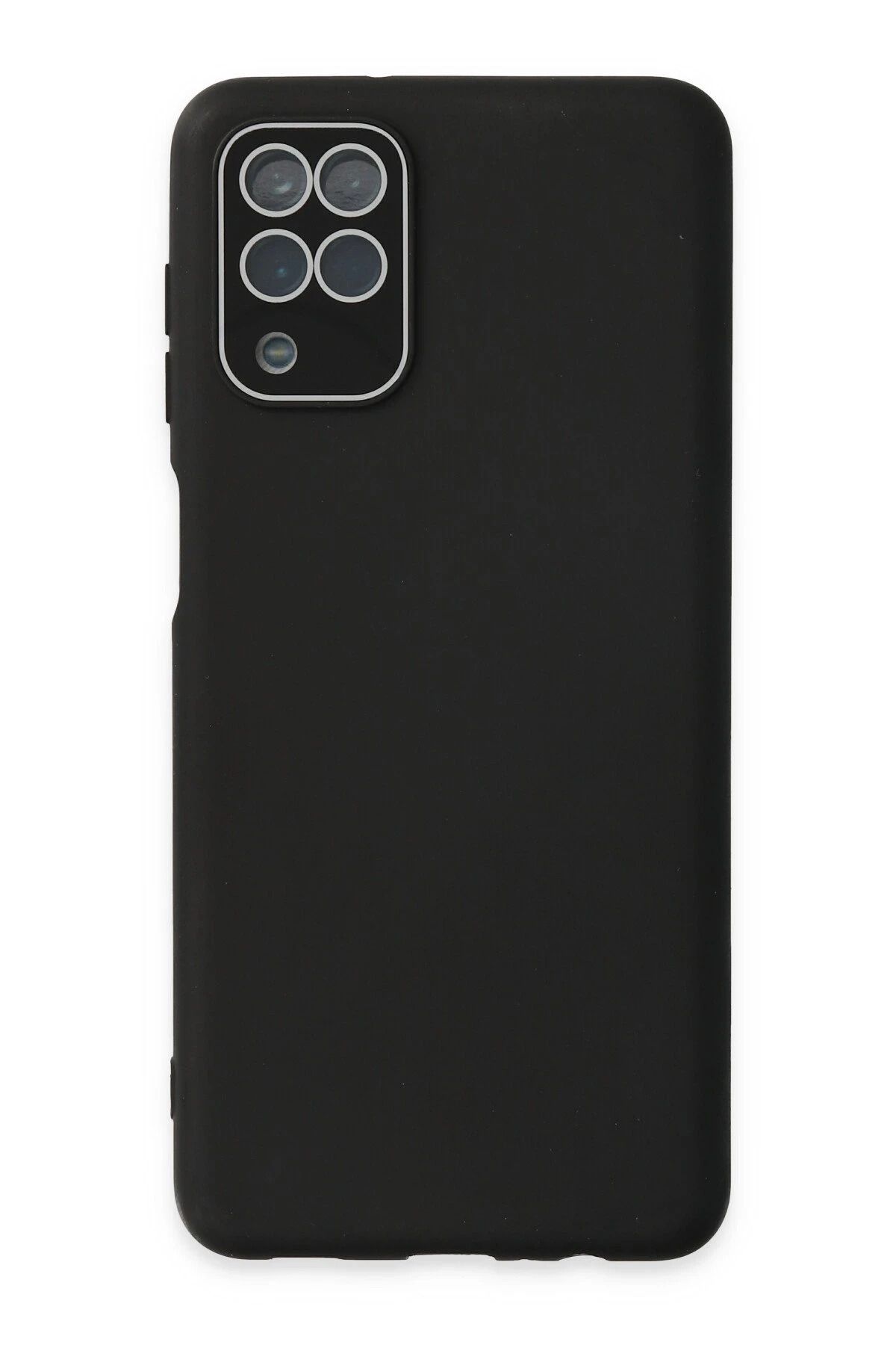 NewFace Samsung Galaxy A22 Kılıf Lansman Glass Kapak - Siyah JOJUA