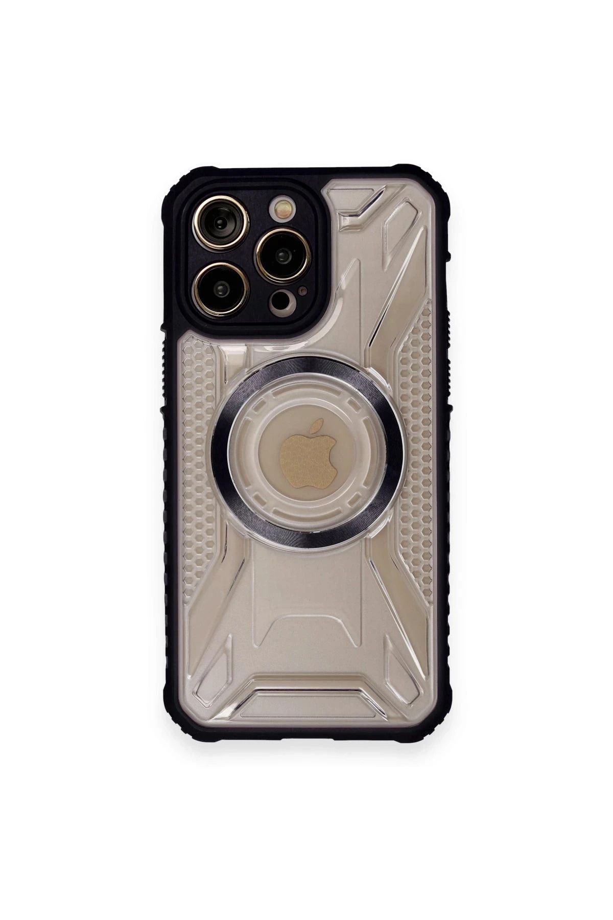 NewFace iPhone 12 Pro Max Kılıf Prag Magneticsafe Kapak - Siyah JOJUA