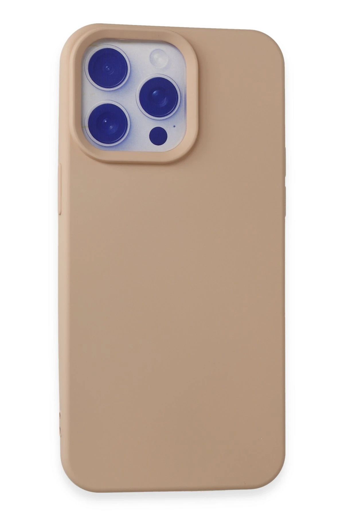 NewFace iPhone 15 Pro Max Kılıf Nano içi Kadife Silikon - Pudra JOJUA