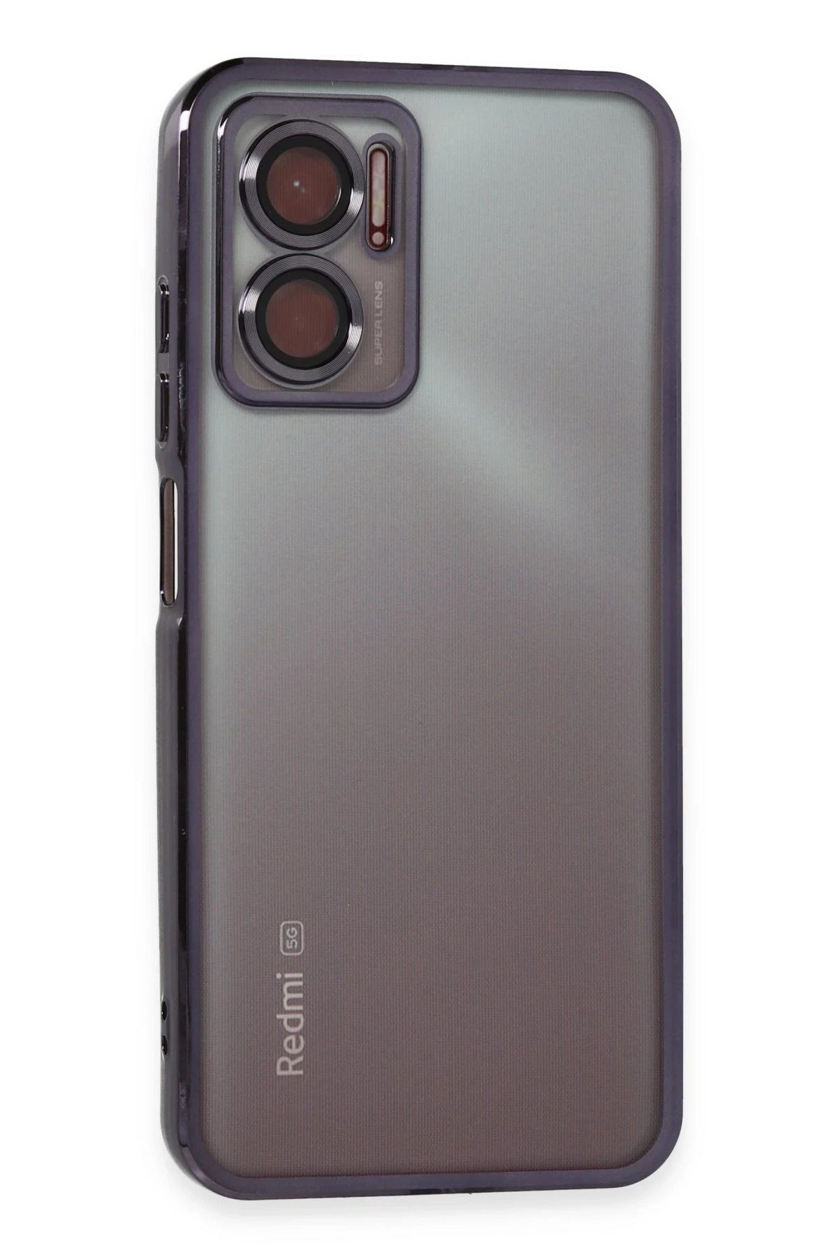 NewFace Xiaomi Redmi 10 5G Kılıf Lensli Silikon - Mor JOJUA