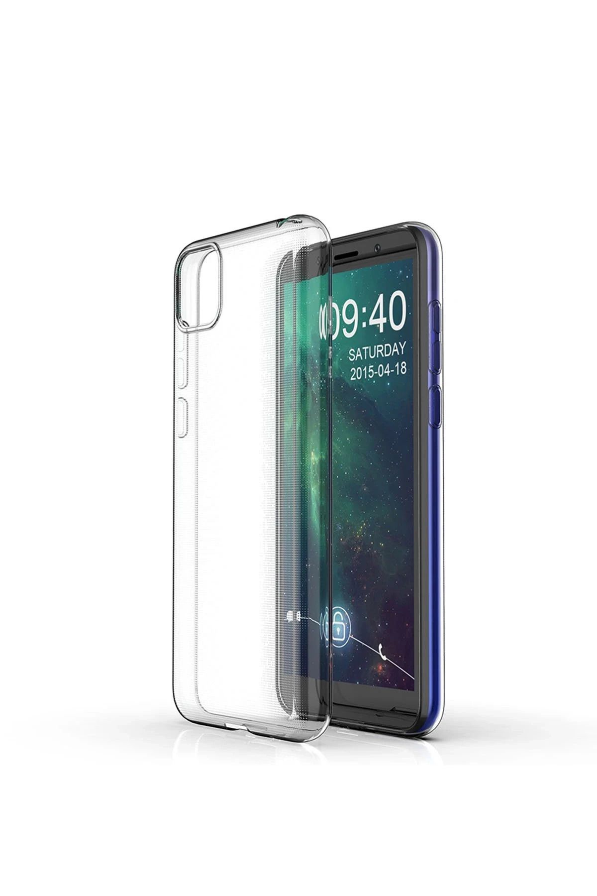 NewFace Huawei Y5P Kılıf Lüx Şeffaf Silikon - Şeffaf INSLM