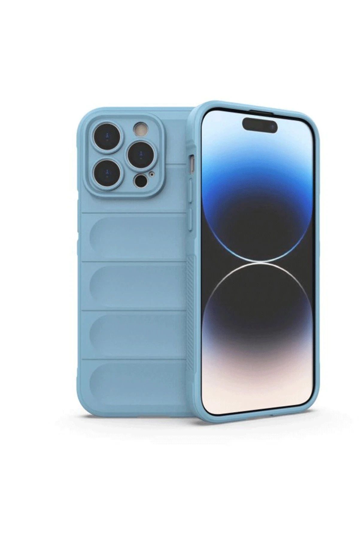 NewFace iPhone 15 Pro Max Kılıf Optimum Silikon - Sky Blue JOJUA
