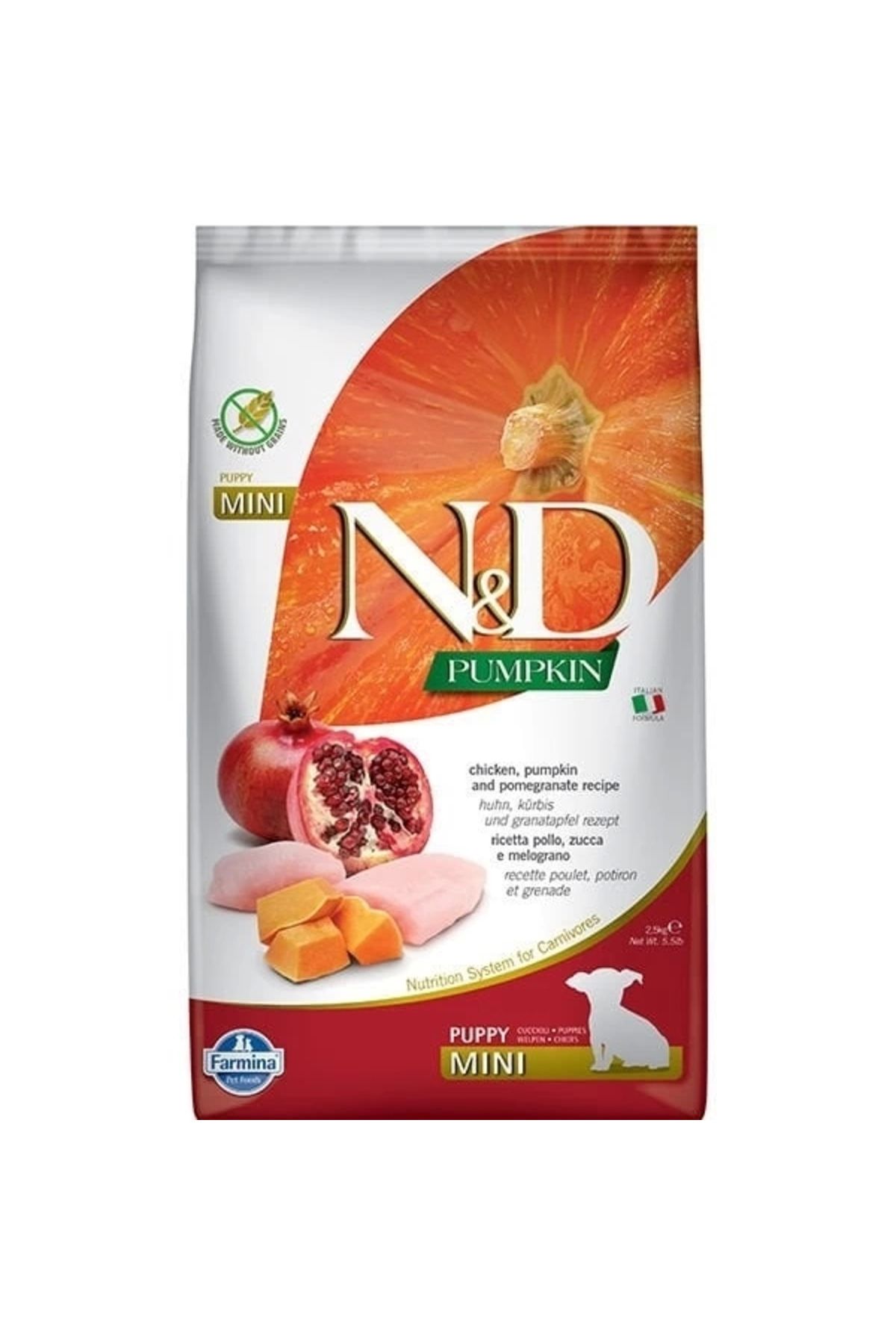 YNT İthalat N&D Pumpkin Tavuk ve Narlı Mini Yavru Köpek Maması 2.5 Kg