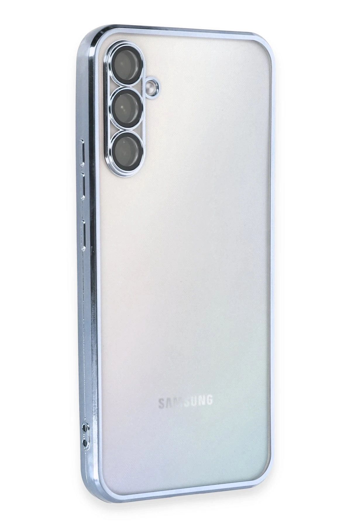 NewFace Samsung Galaxy A54 5G Kılıf Lensli Silikon - Açık Mavi YNSMR