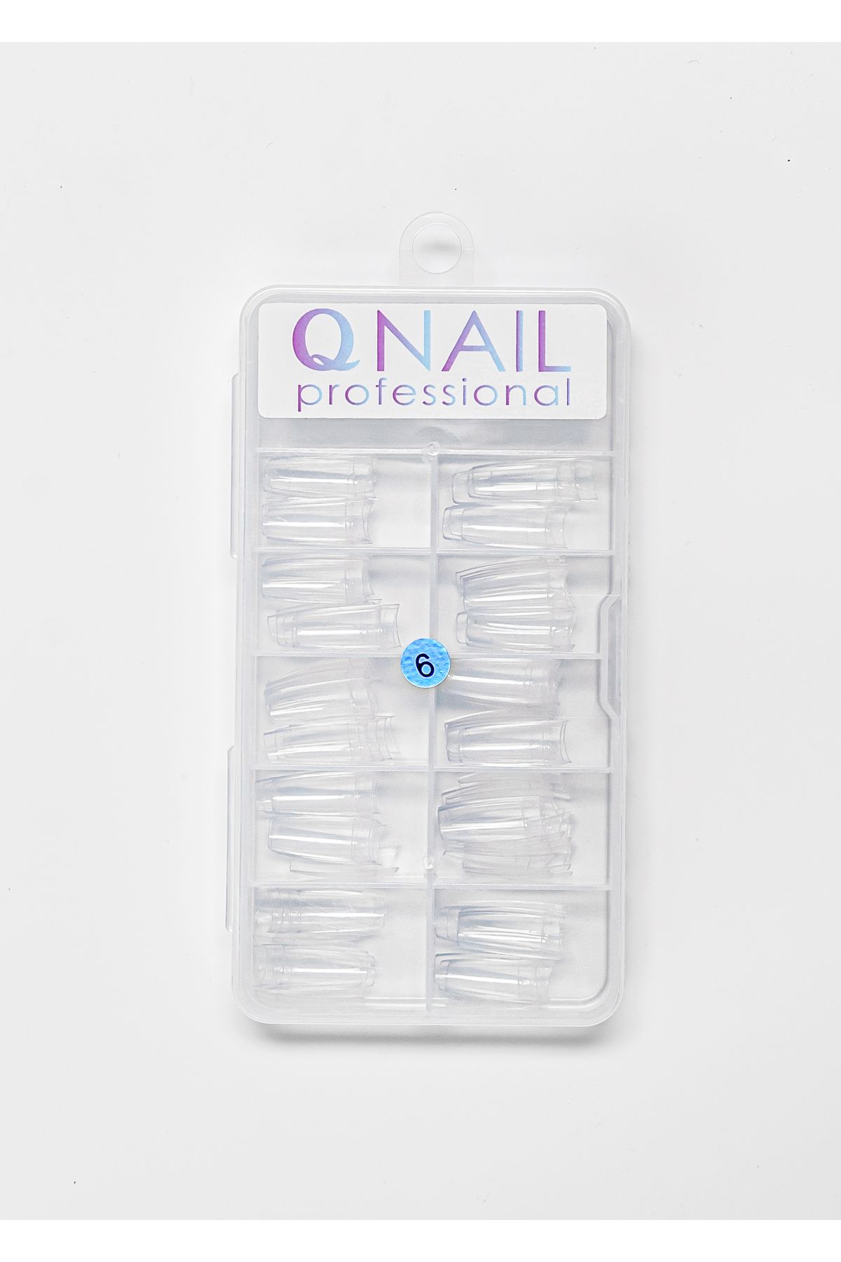 QNAİL PROFESSİONAL No: 6 100 lü Tek Numaralı Tips Yarımay Şeffaf Rengi