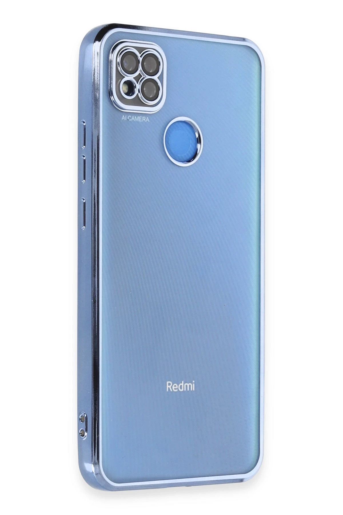 NewFace Xiaomi Redmi 9C Kılıf Lensli Silikon - Açık Mavi NRMSA