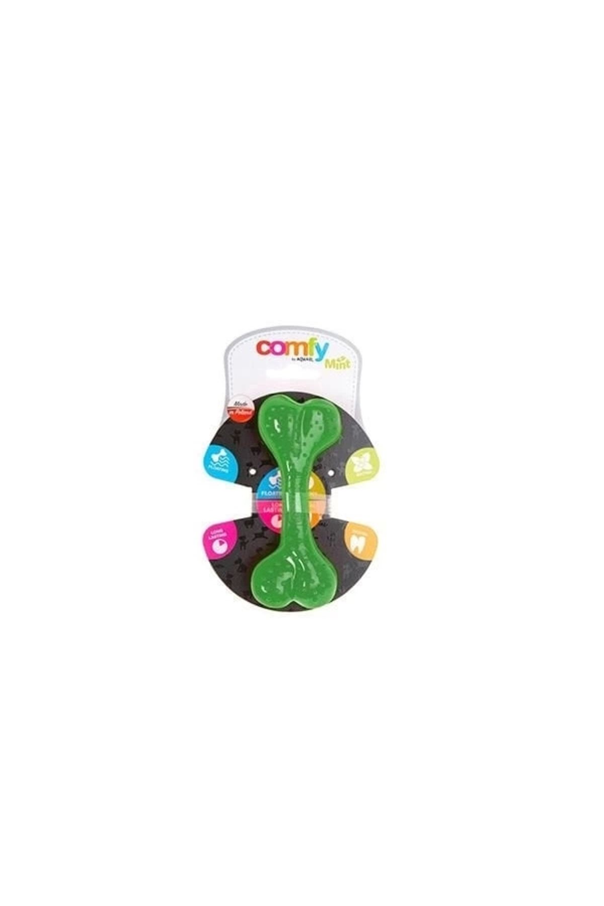 YNT İthalat Aquael Comfy Dental Naneli Diş Kaşıyıcı Köpek Kemik Oyuncağı Yeşil 16.5 Cm