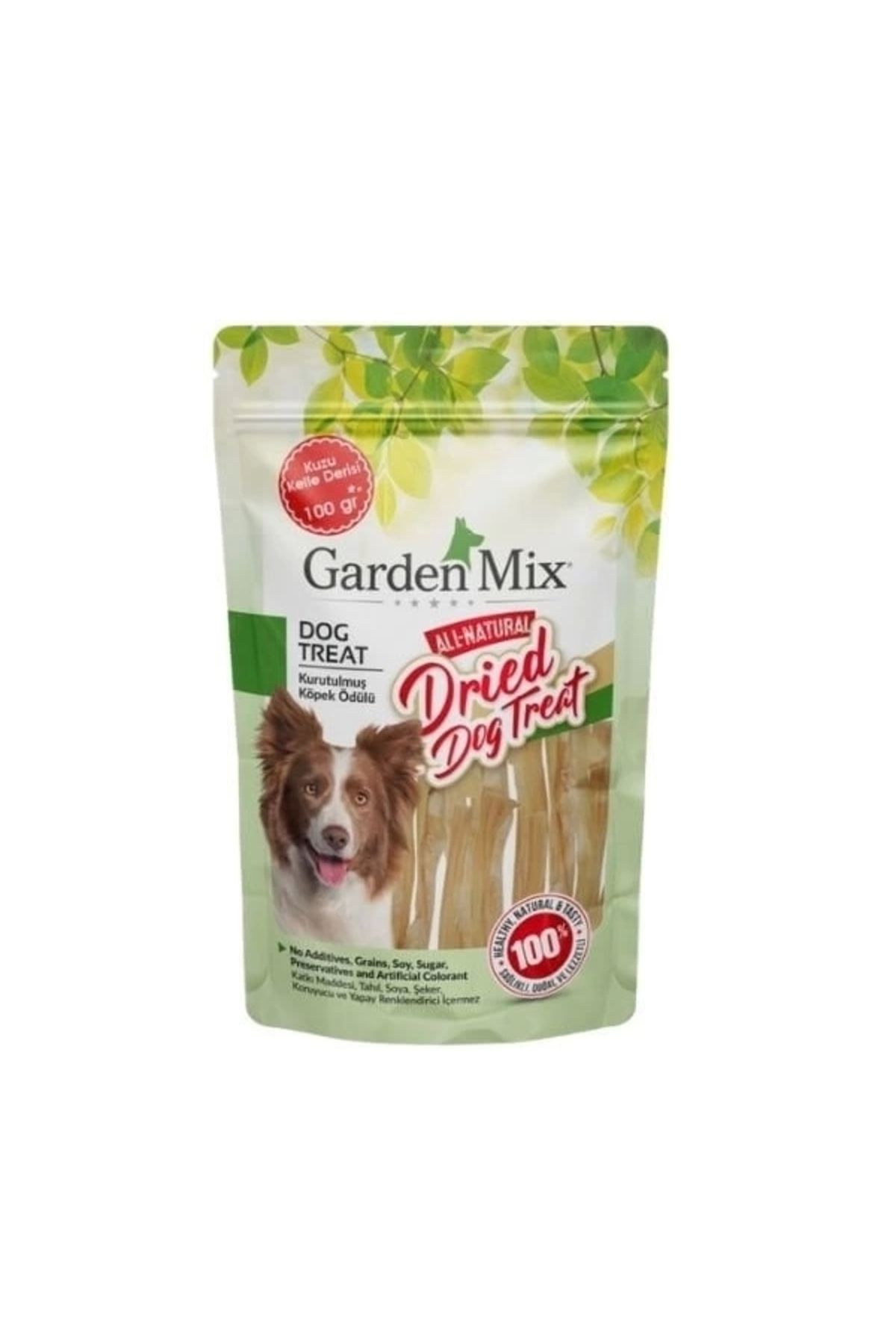 YNT İthalat Garden Mix Kurutulmuş Kuzu Kelle Derisi Köpek Ödül Maması 100 Gr