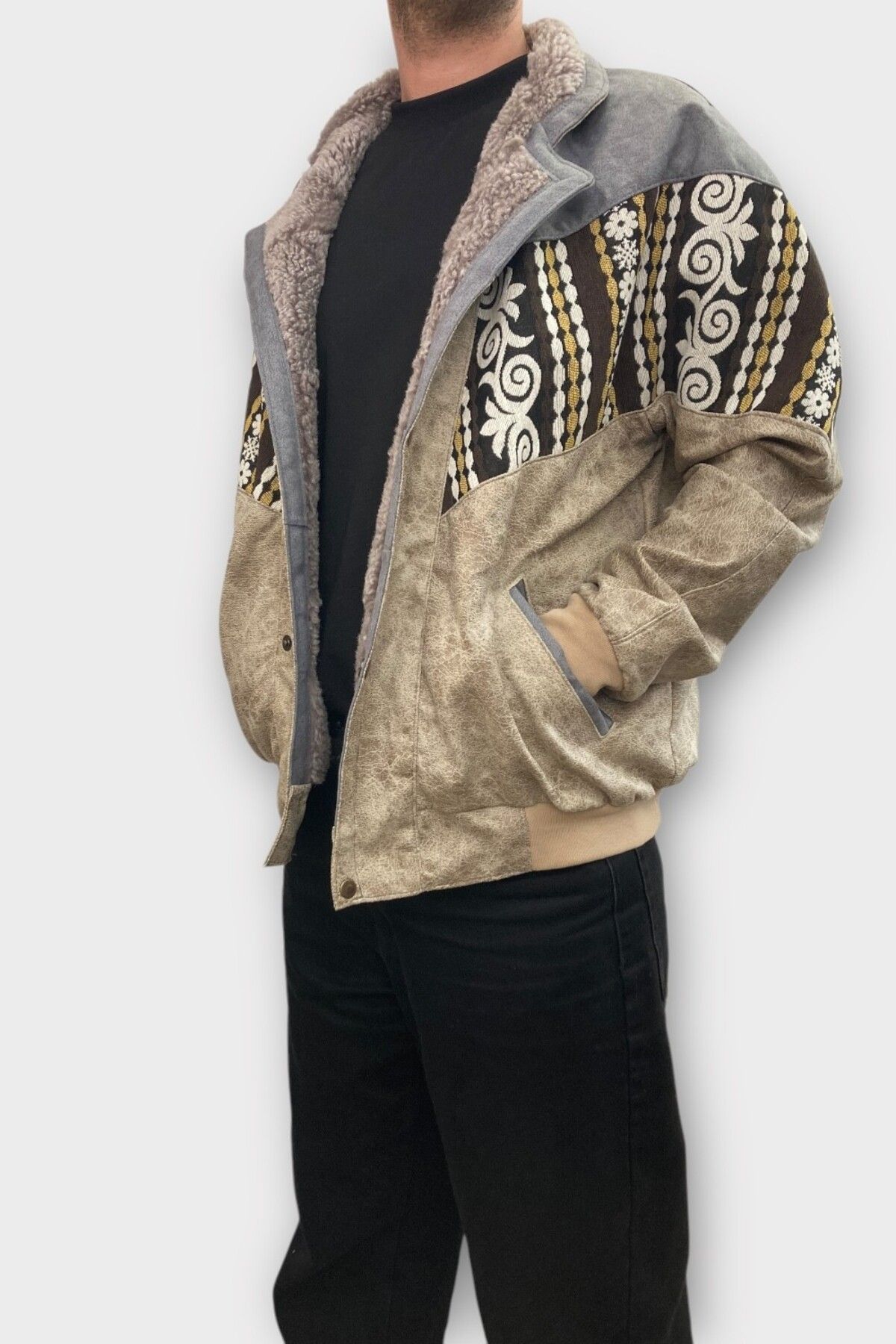 CANMODA (7339) LARGE BEDEN KADIN & ERKEK OVERSIZE RETRO VINTAGE CEKET