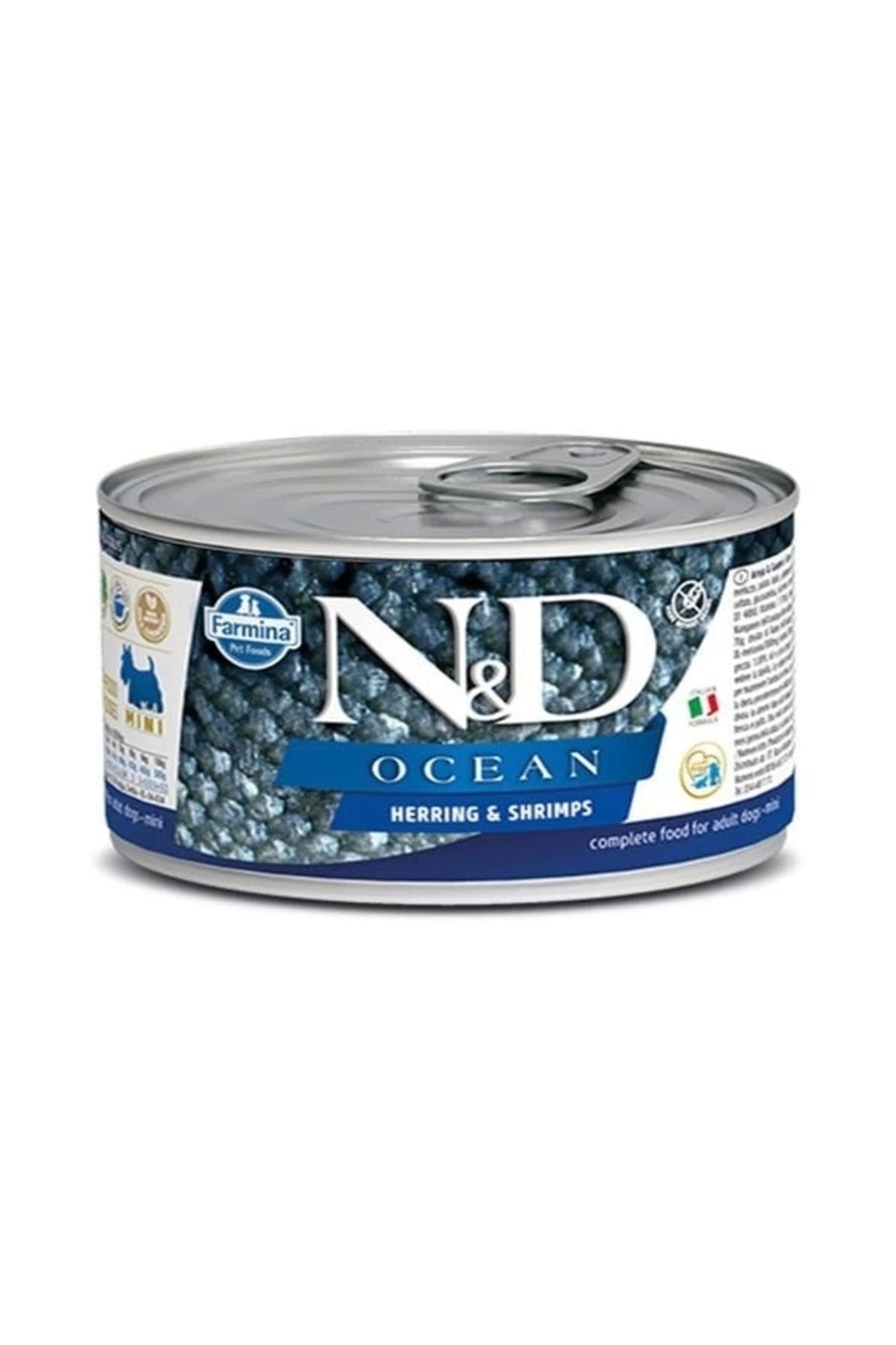 YNT İthalat N&D Ocean Ringa Balıklı ve Karidesli Köpek Konservesi 140 Gr