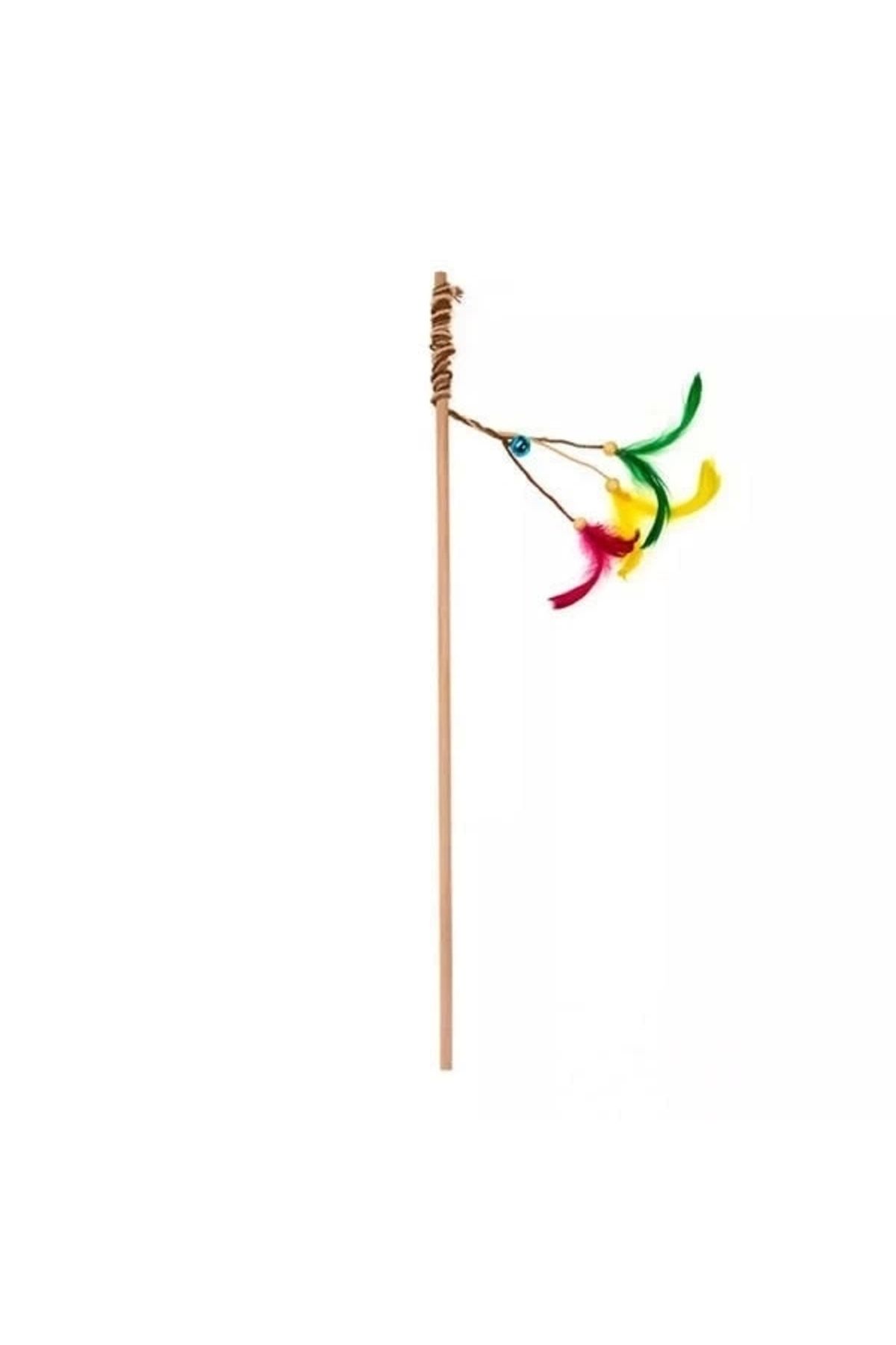 YNT İthalat Aquael Ecomfy Toy Gaia Rod Tüylü Kedi Oltası Oyuncağı 50 Cm